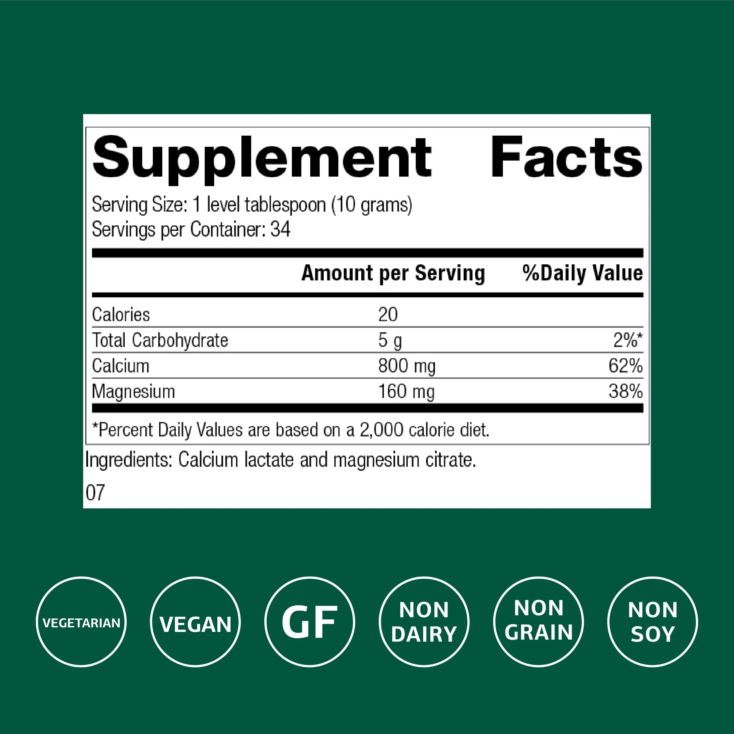 Standard Process Calcium Lactate Powder – Bone Health & Immune Support, Non-Dairy, Gluten-Free, 12 oz - Image 9
