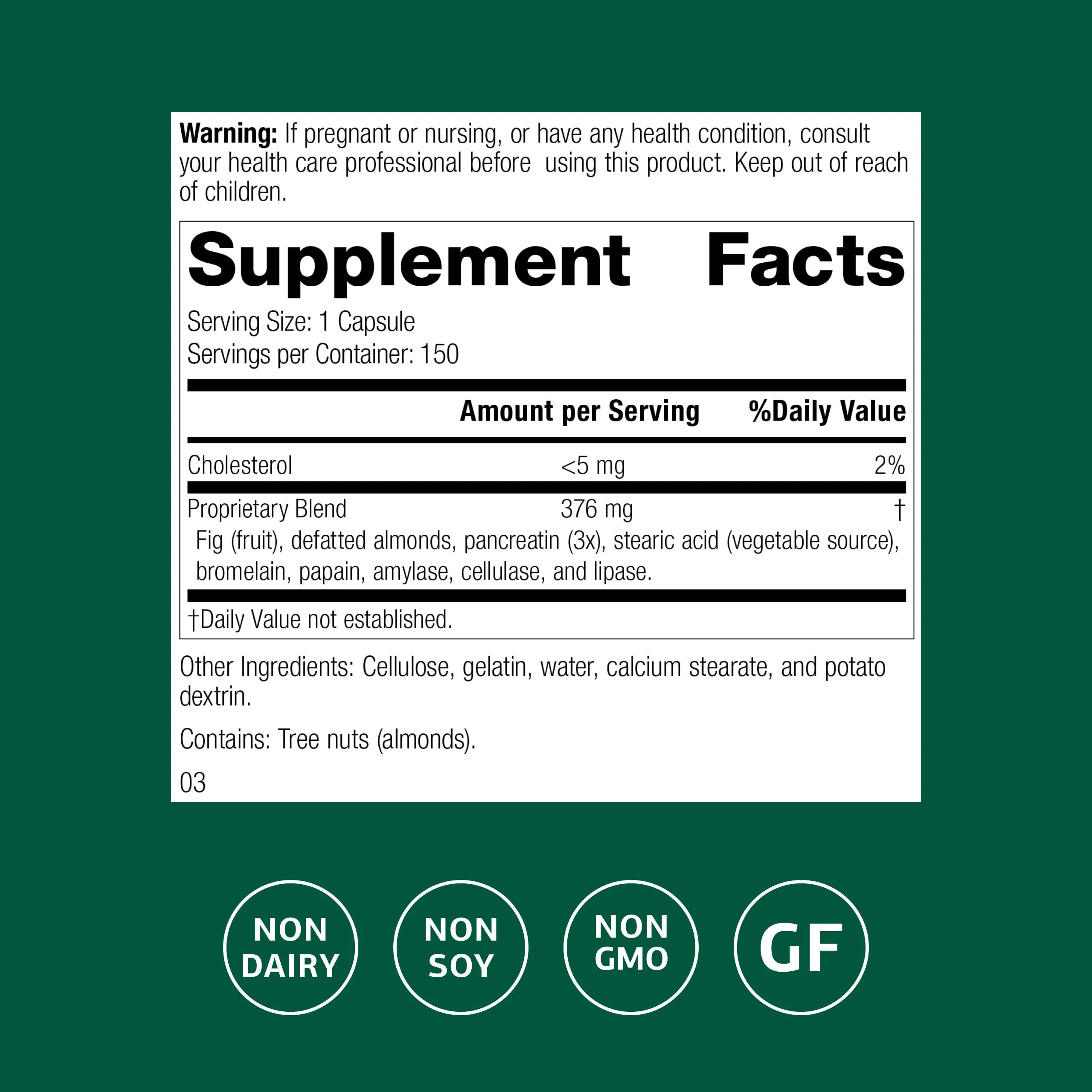 Standard Process Multizyme – Pancreatic Enzyme Support for Protein, Carbohydrate & Fat Digestion | Gluten-Free, Non-Dairy, Non-Soy | 150 Capsules - Image 9