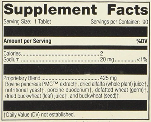 Standard Process Pancreatrophin PMG 90 Tabs - Pancreas Support - Image 3