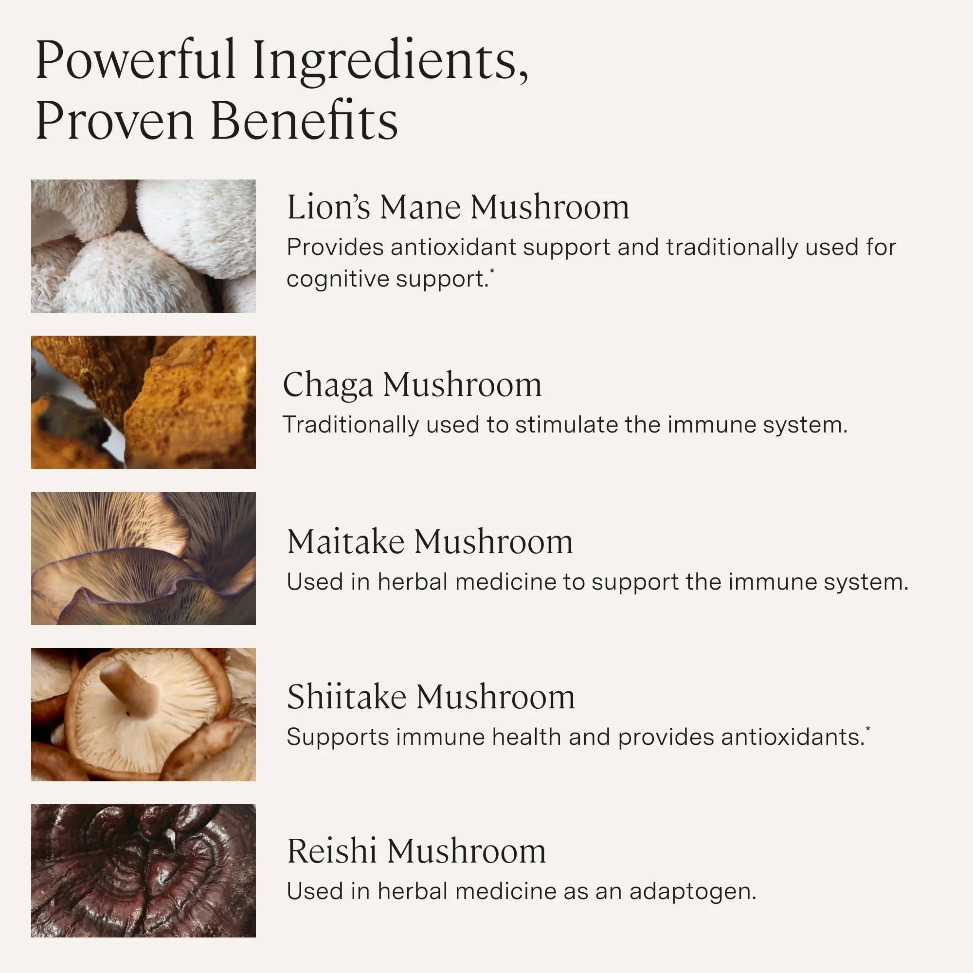 Stonehenge Dynamic Health Mushrooms 1,400 mg – 5 Mushroom Complex (Lion’s Mane, Reishi, Chaga, Maitake, Shiitake) – 60 Capsules - Image 13