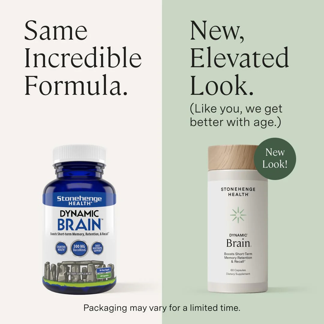 Stonehenge Health Dynamic Brain Supplement with BacoMind – Memory, Retention & Recall (40 Nootropics) - Image 2