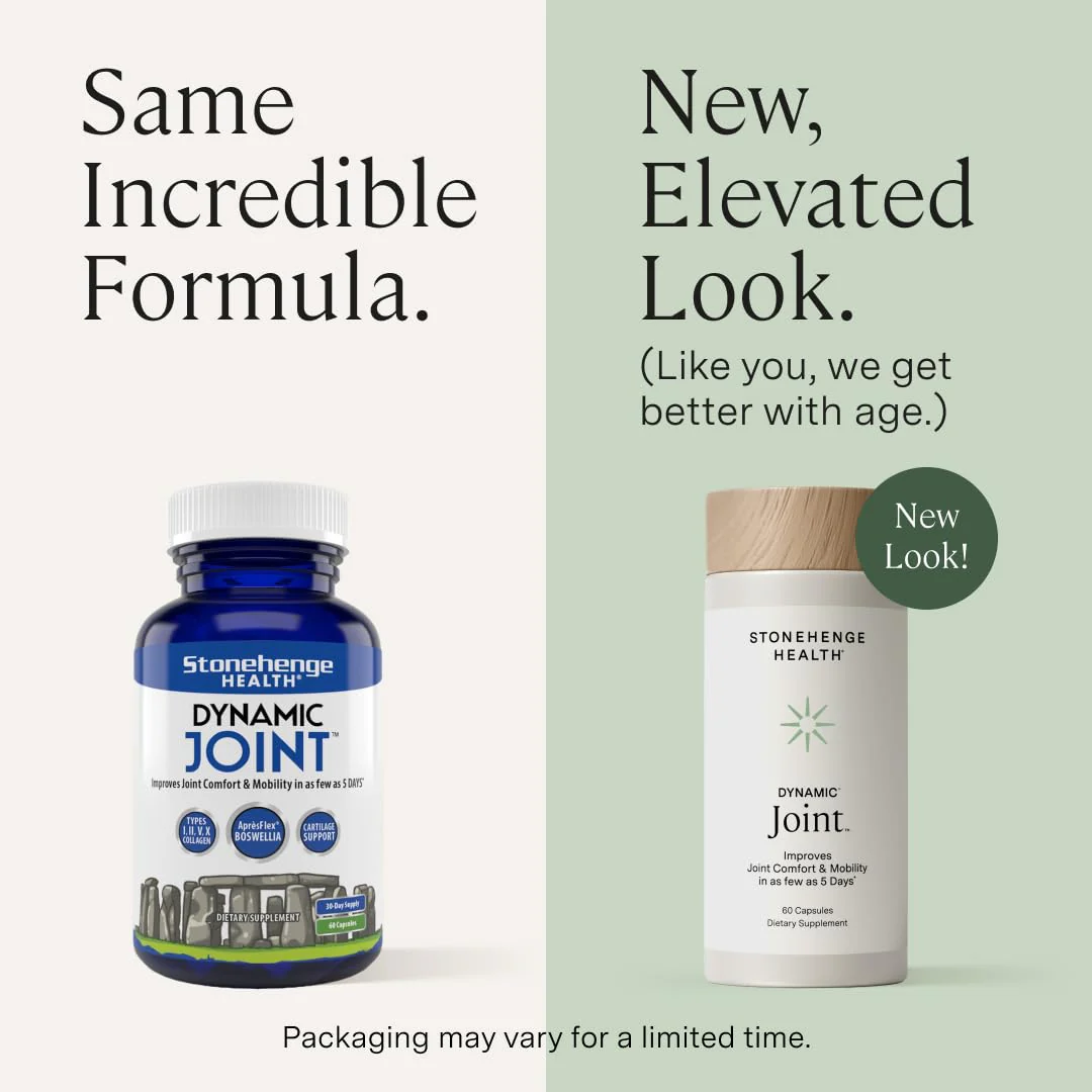 Stonehenge Health Dynamic Joint Health Supplement – Fast-Acting AprèsFlex Boswellia, Collagen & Turmeric – 60 Capsules - Image 11