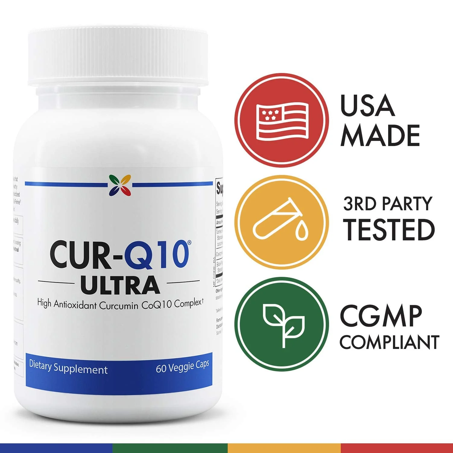 Stop Aging Now CUR-Q10 Ultra Complex - Curcumin2K & MAX-Q10, 60 Vcaps (3 Pack) - Image 4