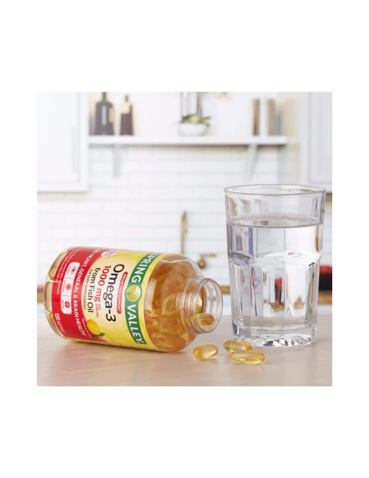 STS Home Spring Valley Omega-3 1000 mg Fish Oil Soft Gels – 120 Count - Image 2