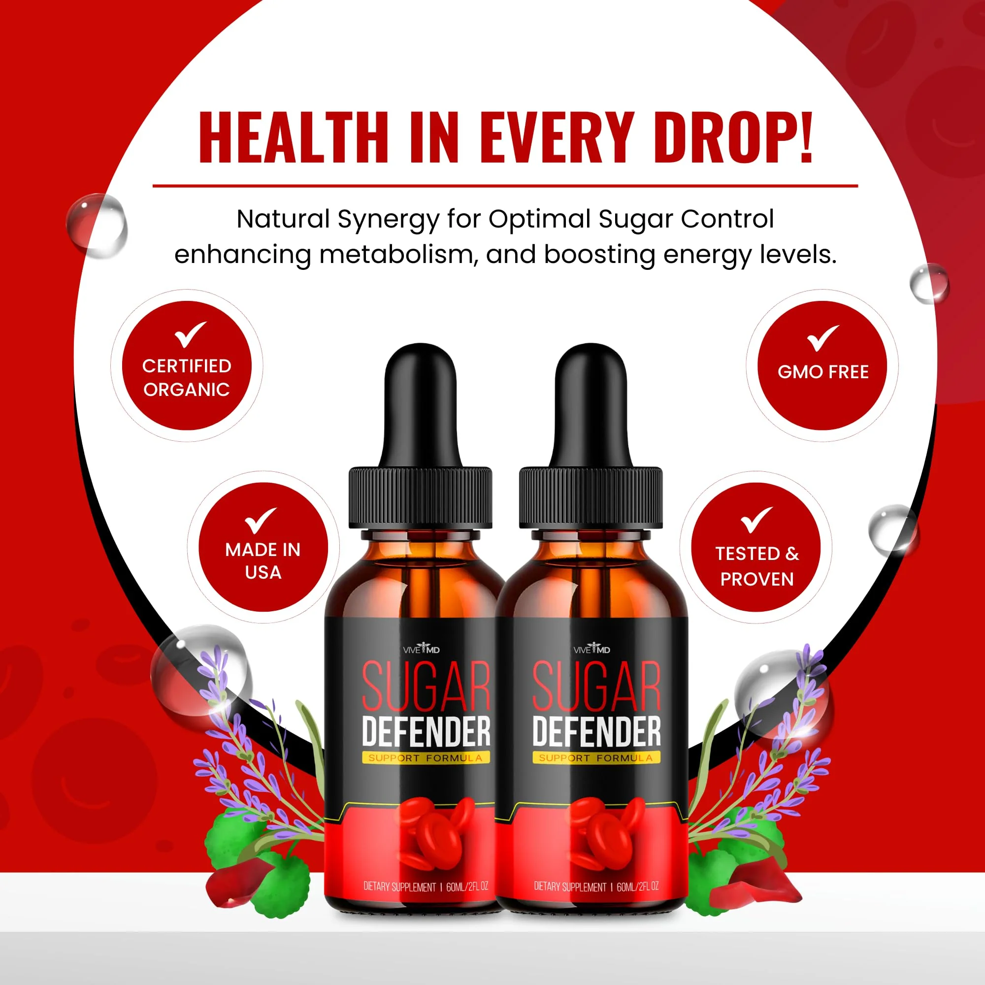 Sugar Defender Drops – VIVE MD Official Formula (Sugar Defender 24 & Liquid) - Image 4
