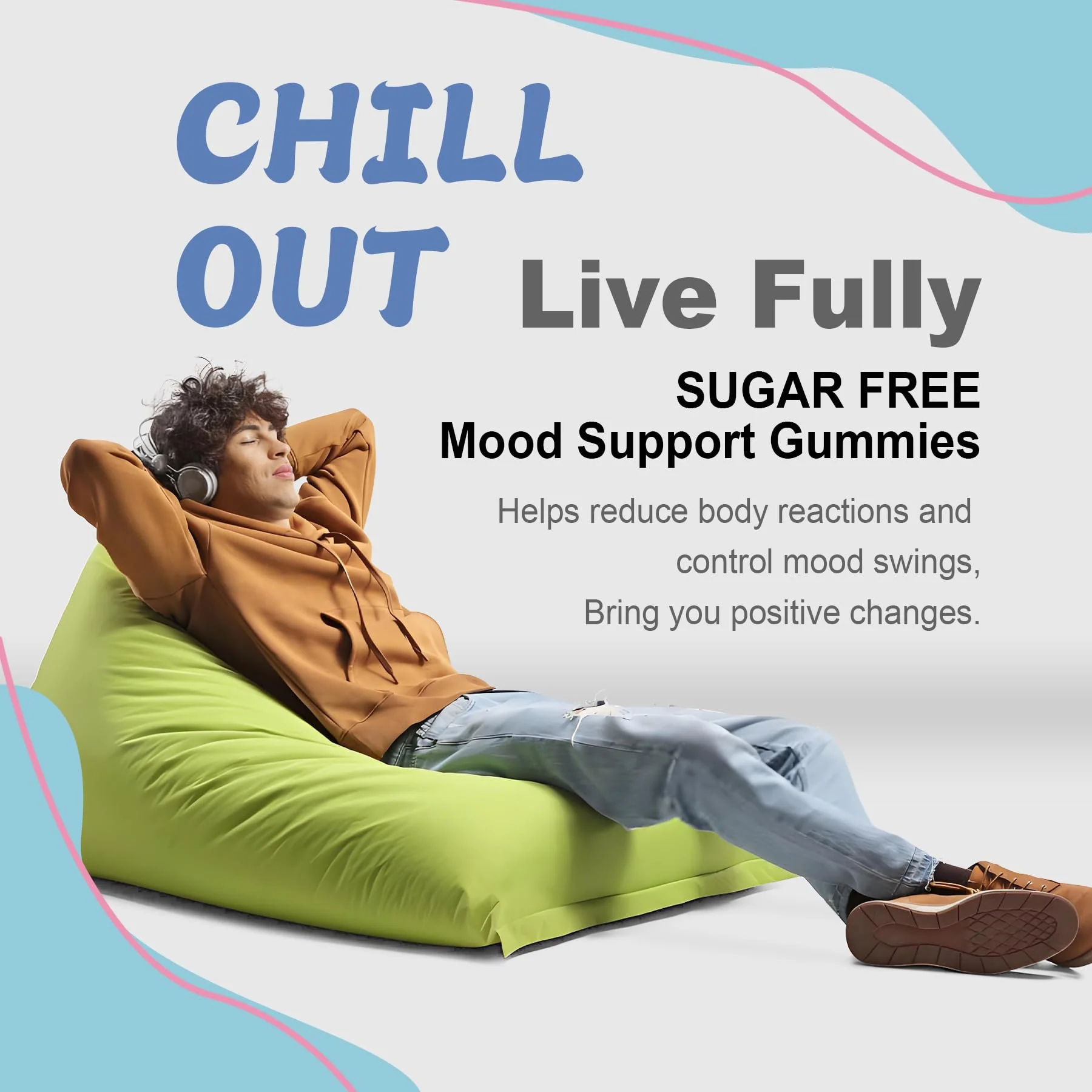 Sugar Free Ashwagandha Calm Gummies | L-Theanine, Vitamin D3, Vegan Omega-3 - Image 4