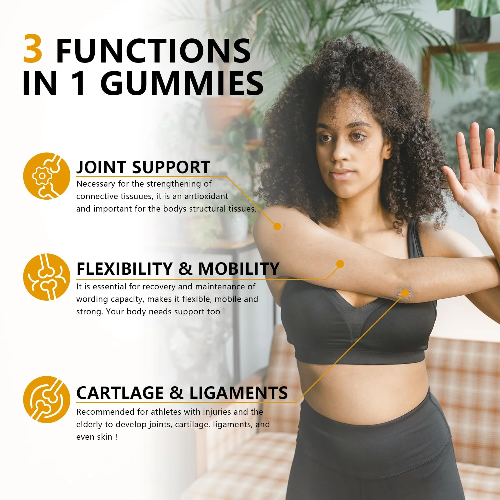 Sugar Free Glucosamine Chondroitin Gummies – Extra Strength 1500mg | Joint Support for Men & Women - Image 6