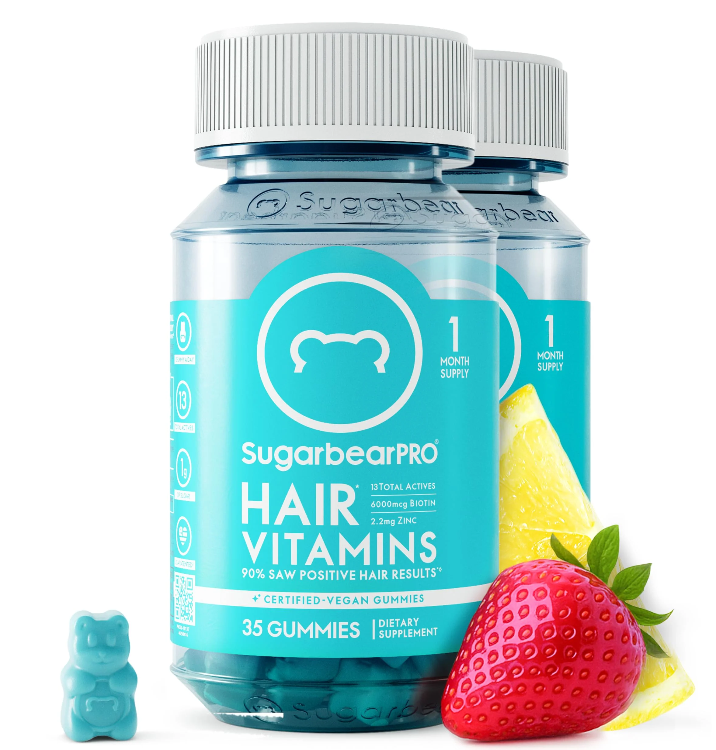 SugarBearHair Growth Gummy - Extra Strength Biotin 6000mcg, 2 Month Supply, Vegan & Cruelty-Free - Image 10