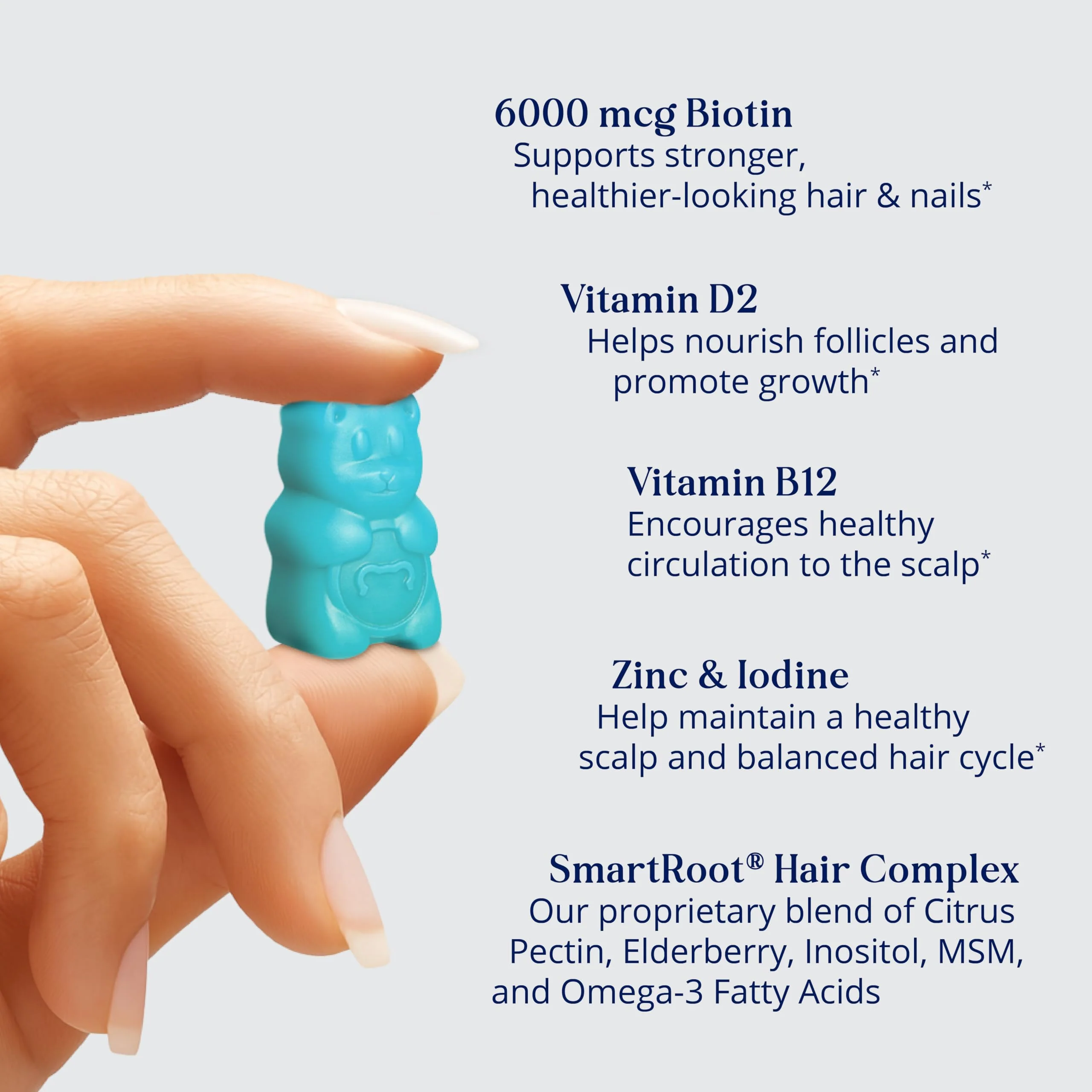SugarBearHair Growth Gummy - Extra Strength Biotin 6000mcg, 2 Month Supply, Vegan & Cruelty-Free - Image 2