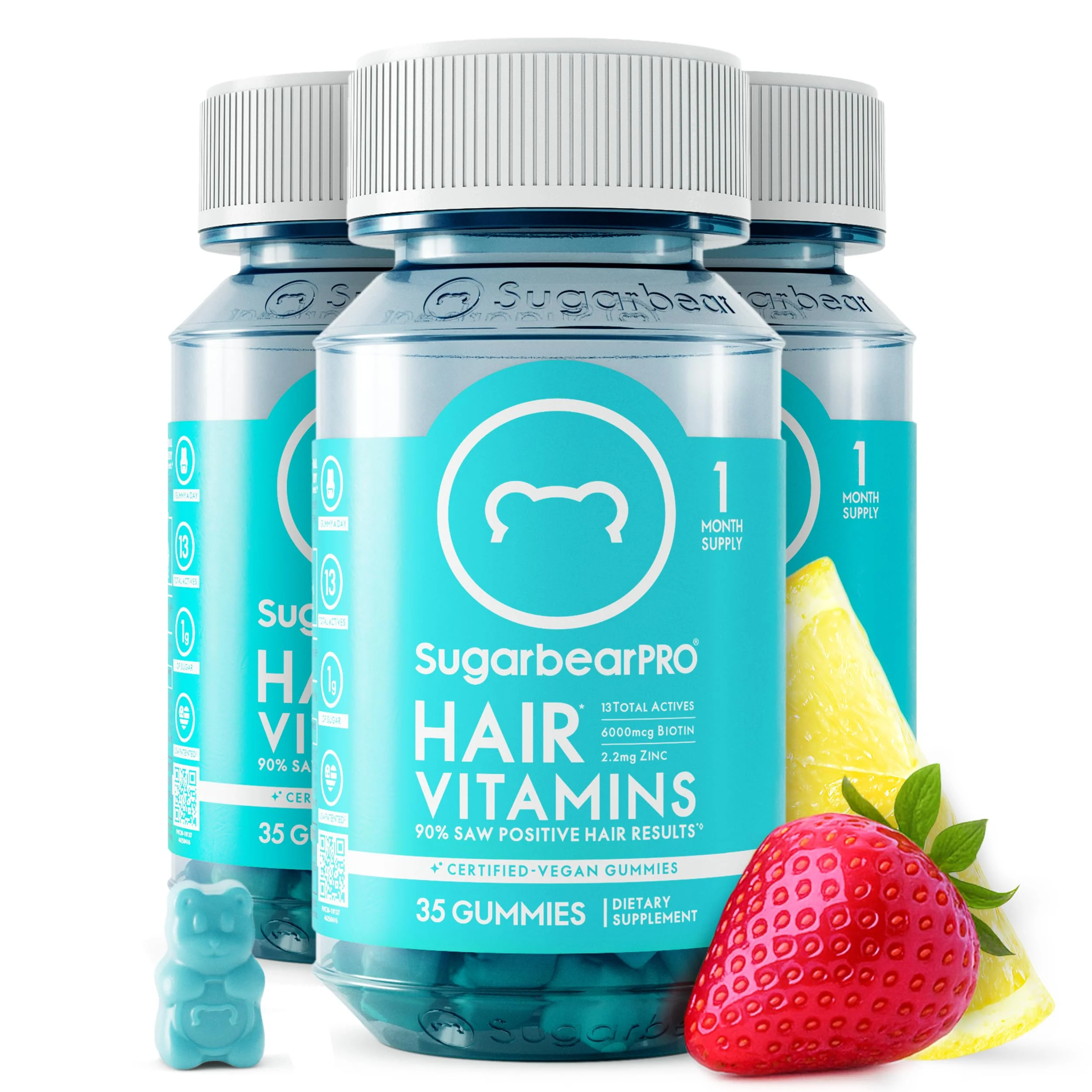 SugarBearPro Hair Vitamin Gummy – 3 Month, Extra Strength Biotin 6000mcg | Vegan, Kosher, Halal - Image 10