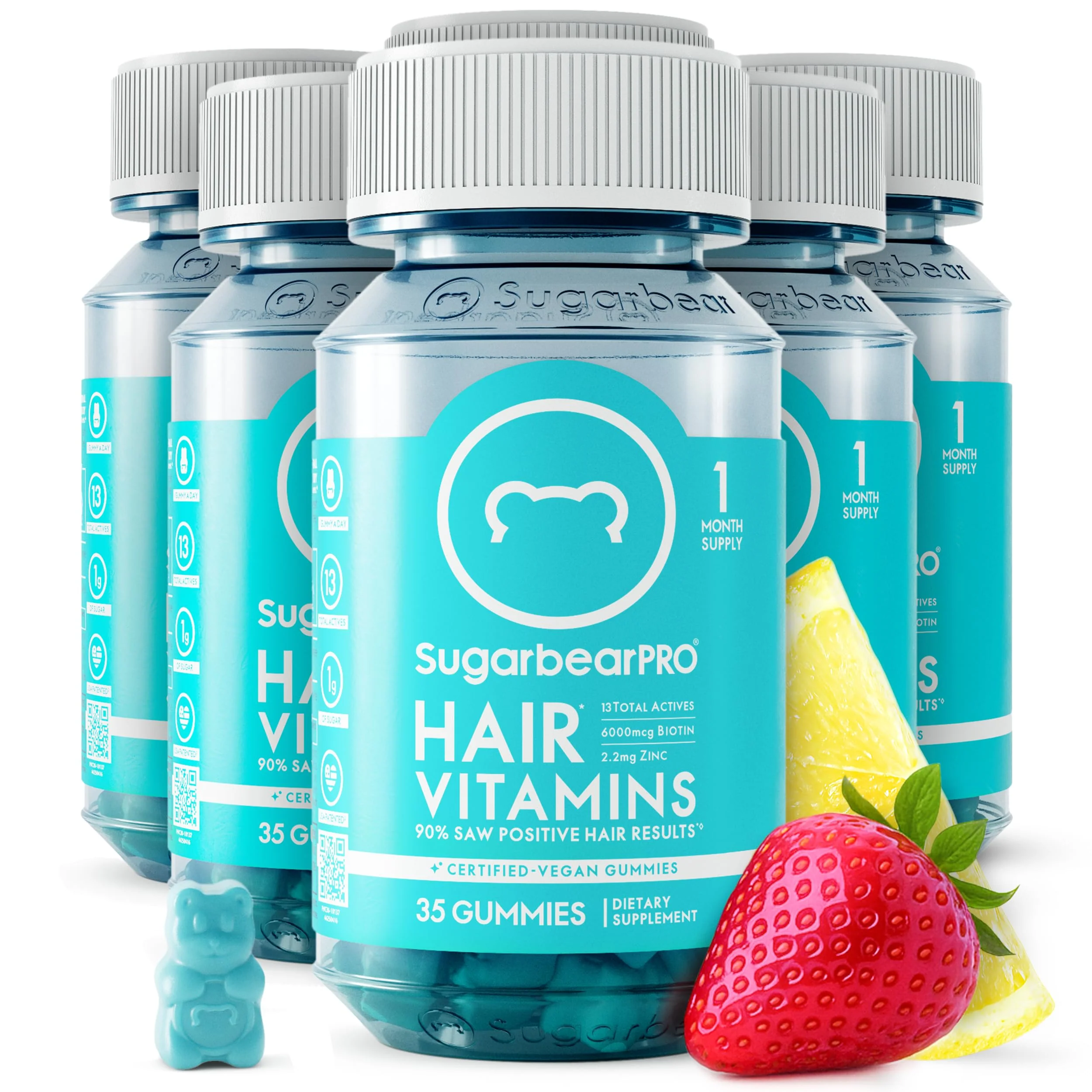 SugarBearPro Hair Vitamin Gummy – Extra Strength Biotin 6000mcg (6-Month Supply) | Vegan, Kosher, Halal, Cruelty-Free - Image 10