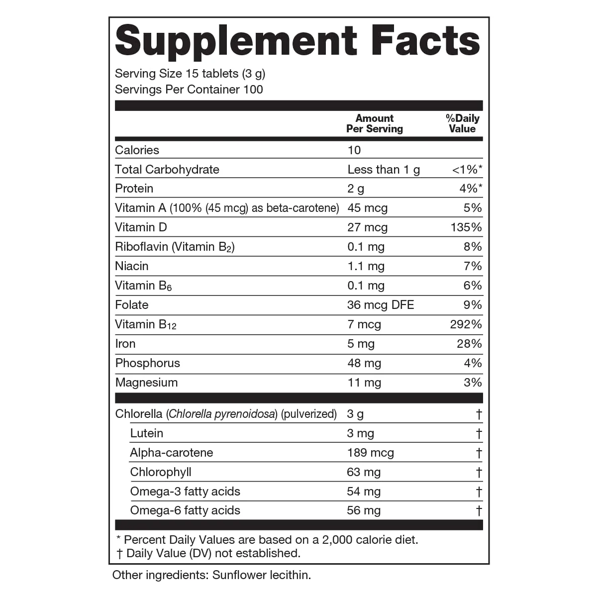 Sun Chlorella 200 mg Green Algae Superfood – Pulverized Cell Wall, CGF, B12, Iron | Non-GMO - Image 7