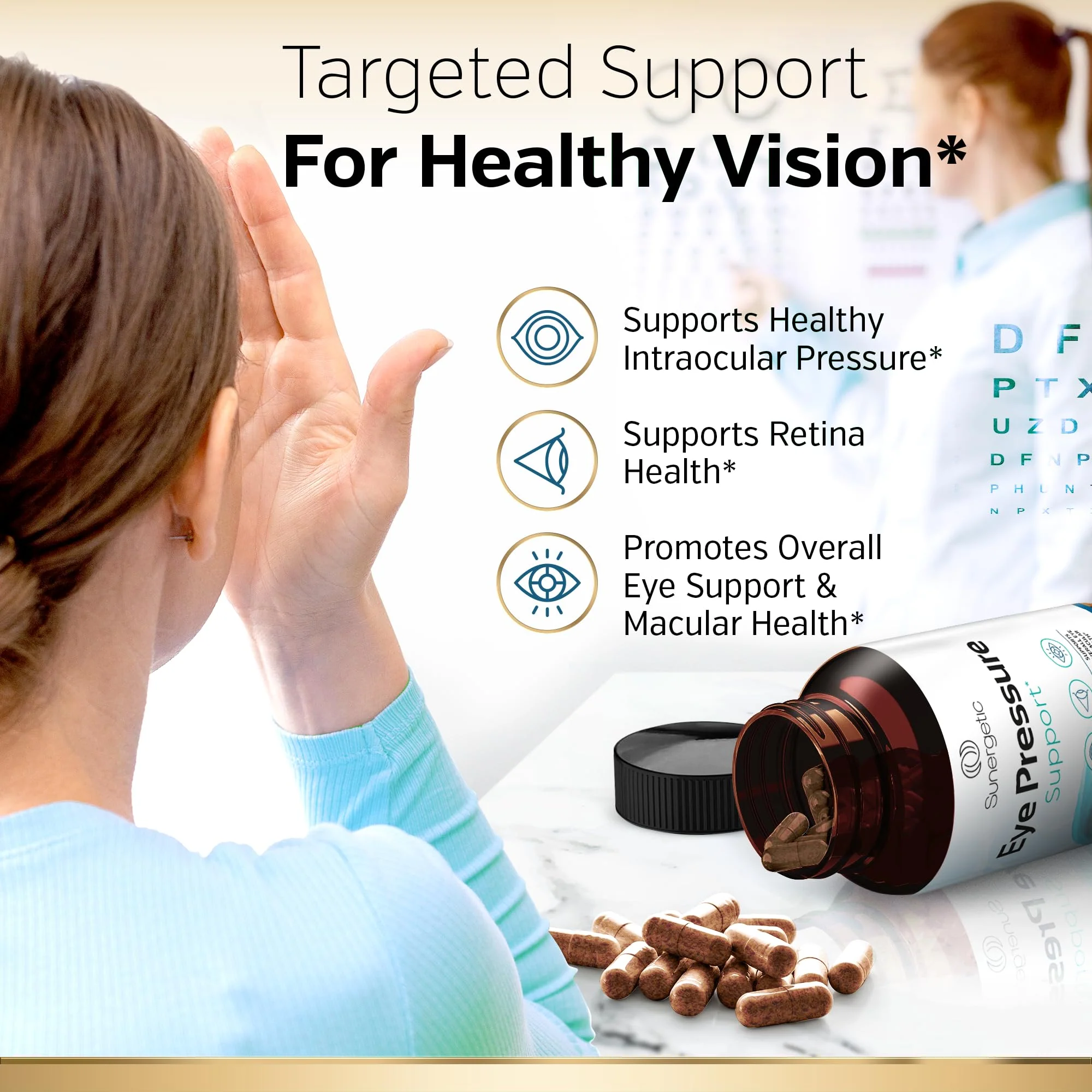 Sunergetic Premium Eye Pressure Support Supplement - Saffron, Lutein, Zeaxanthin, Bilberry & Pine Bark (2 x 30 capsules) - Image 4