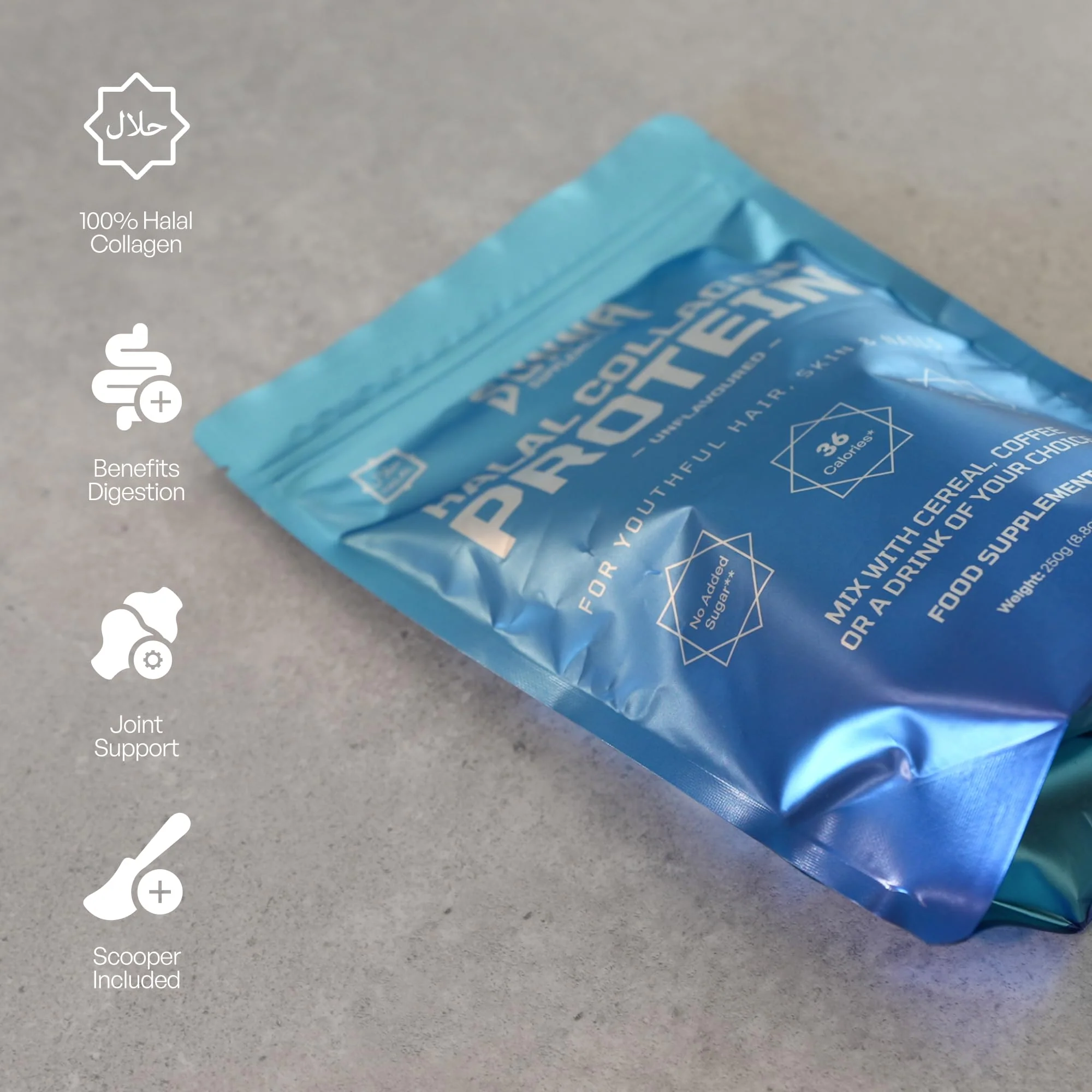 SUNNA SUPPLEMENTS Grass-Fed Halal Collagen Powder – Type I & III Peptides for Hair, Skin, Nails & Joints | Unflavored - Image 14