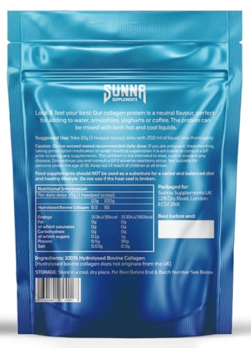 SUNNA SUPPLEMENTS Grass-Fed Halal Collagen Powder – Type I & III Peptides for Hair, Skin, Nails & Joints | Unflavored - Image 2