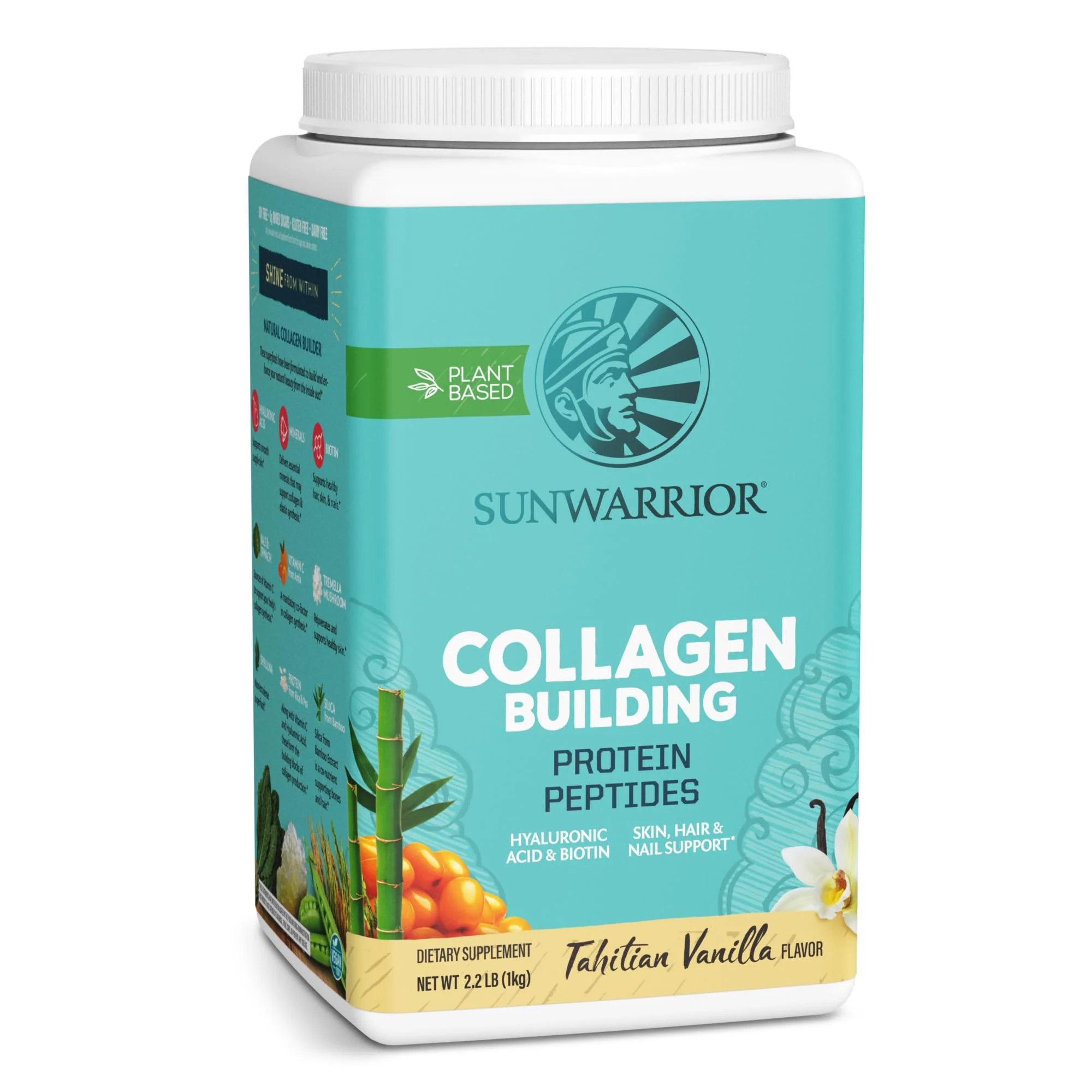 Sunwarrior Collagen Peptides Building Powder – Vegan Plant-Based Protein with Hyaluronic Acid, Biotin & Vitamin C | Vanilla, 40 Servings - Image 8