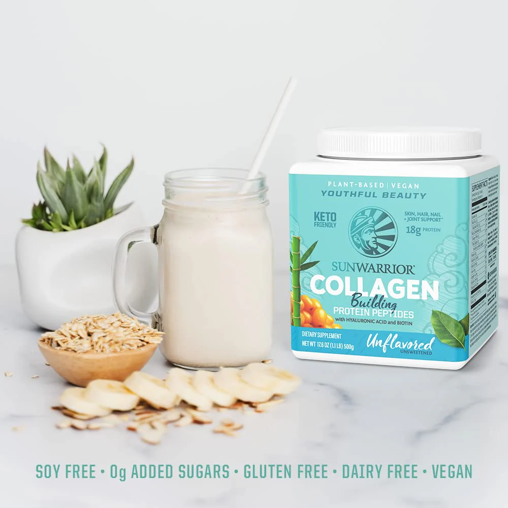 Sunwarrior Vegan Collagen Building Powder – Plant-Based Protein Peptide with Biotin, Vitamin C & Hyaluronic Acid (Unflavored) - Image 13