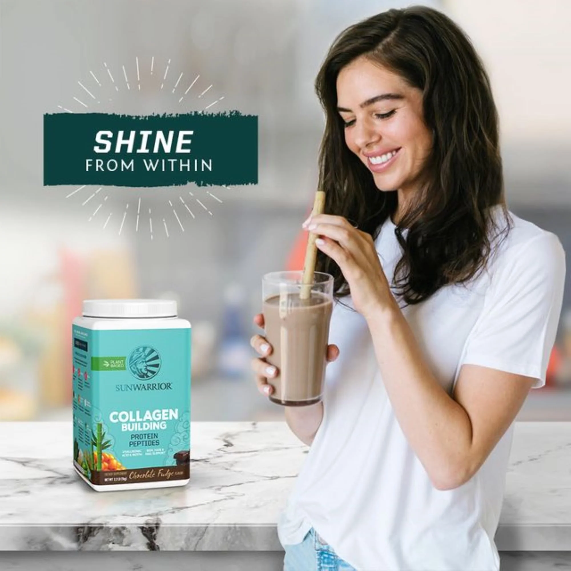 Sunwarrior Vegan Collagen Protein Powder for Women – Chocolate (40 Servings) | Plant-Based, Silica, Non-GMO - Image 14