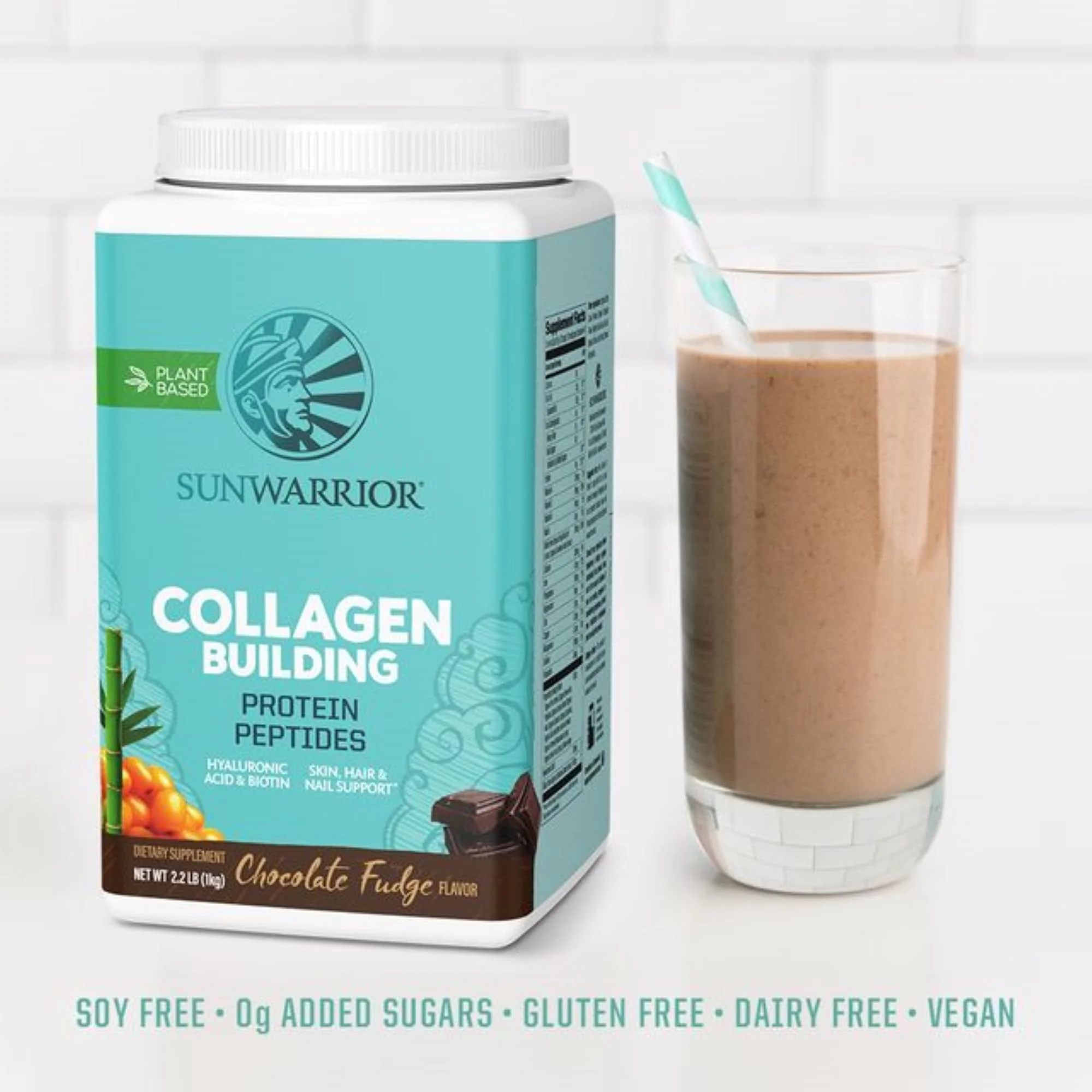 Sunwarrior Vegan Collagen Protein Powder for Women – Chocolate (40 Servings) | Plant-Based, Silica, Non-GMO - Image 6