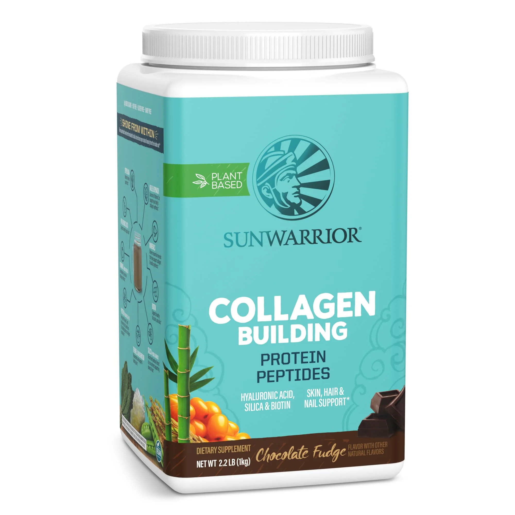 Sunwarrior Vegan Collagen Protein Powder for Women – Chocolate (40 Servings) | Plant-Based, Silica, Non-GMO - Image 8