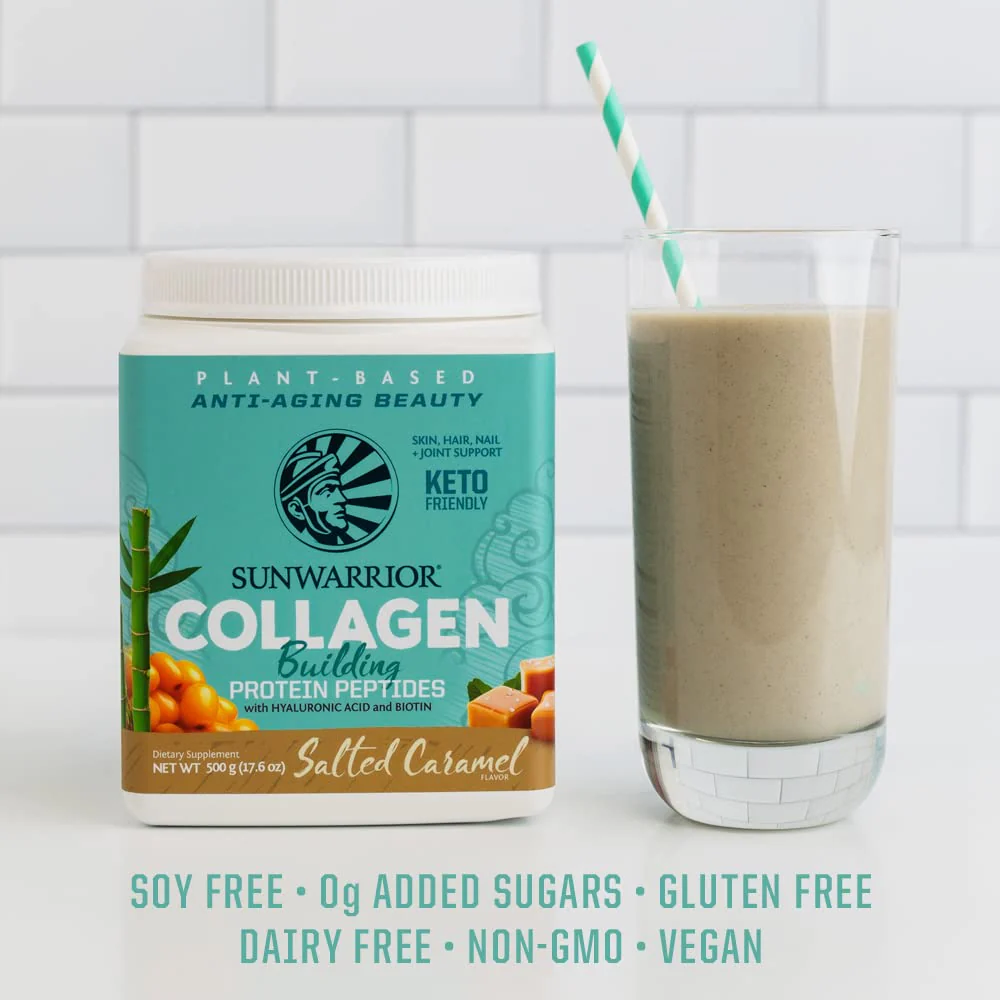 Sunwarrior Vegan Collagen Protein Powder for Women – Plant-Based, Salted Caramel, 20 Servings - Image 6