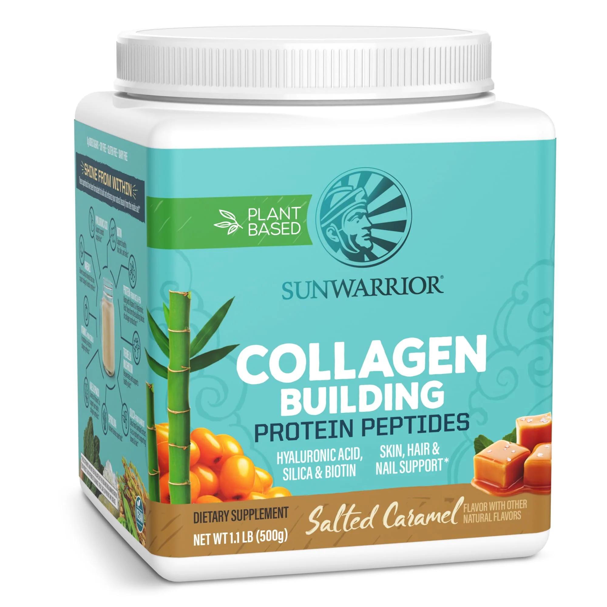 Sunwarrior Vegan Collagen Protein Powder for Women – Plant-Based, Salted Caramel, 20 Servings - Image 8