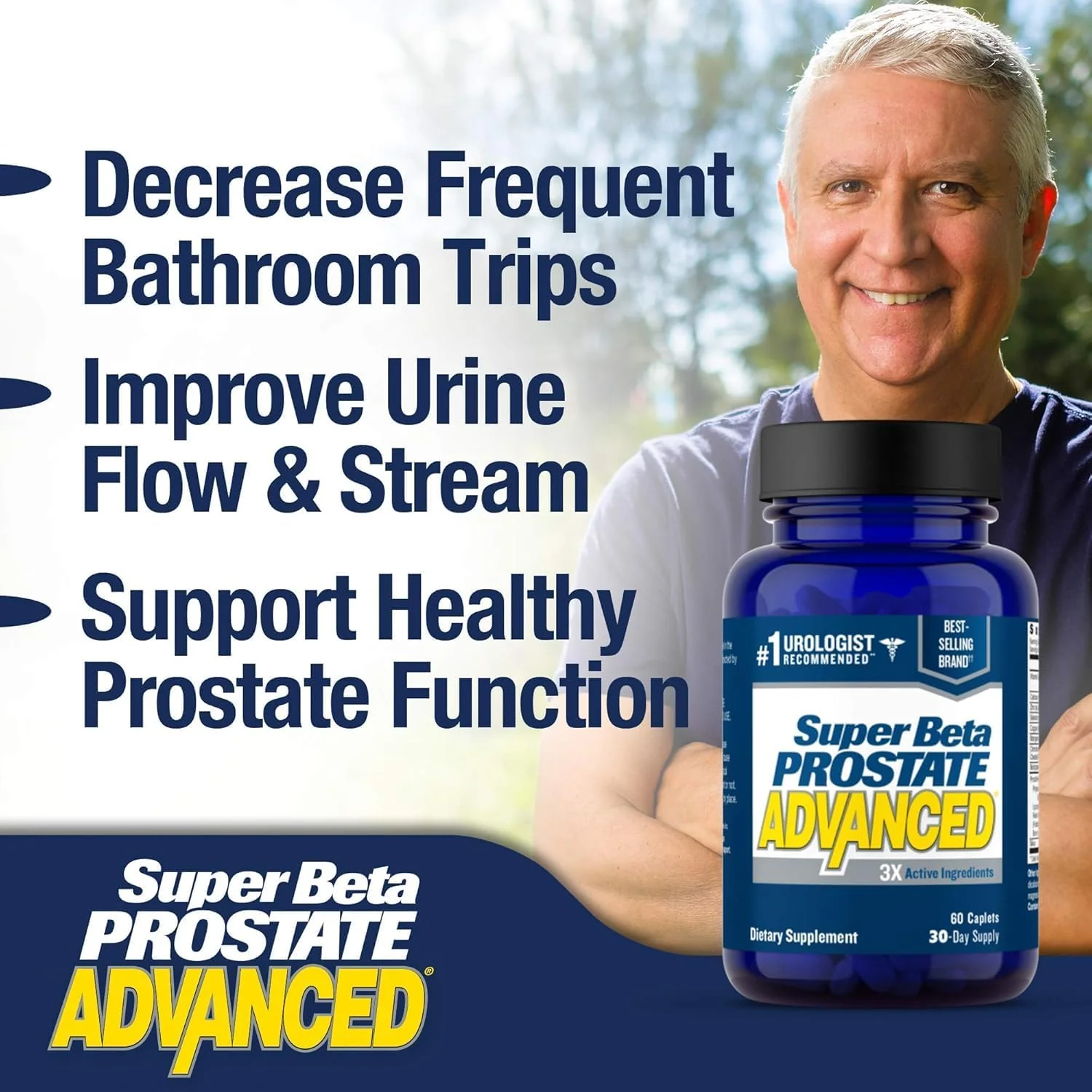 Super Beta Prostate Advanced Prostate Supplement for Men – Beta Sitosterol (Not Saw Palmetto) – 60 Caplets - Image 3