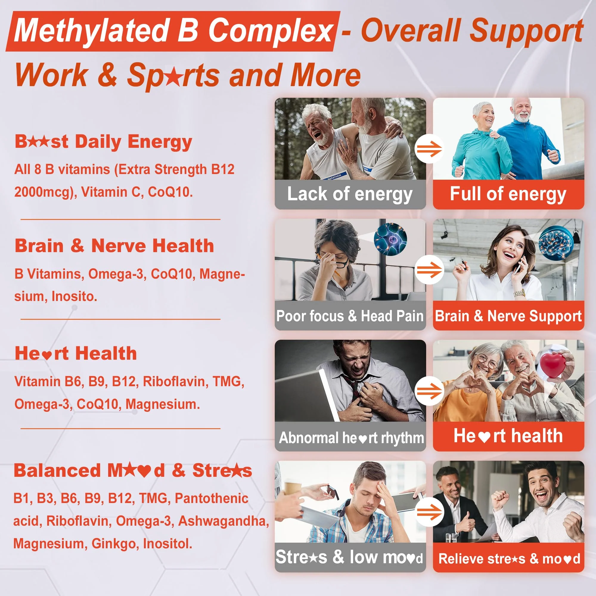 Super Methylated Vitamin B Complex Gummies – 8 B Vitamins + CoQ10, Magnesium - Image 6