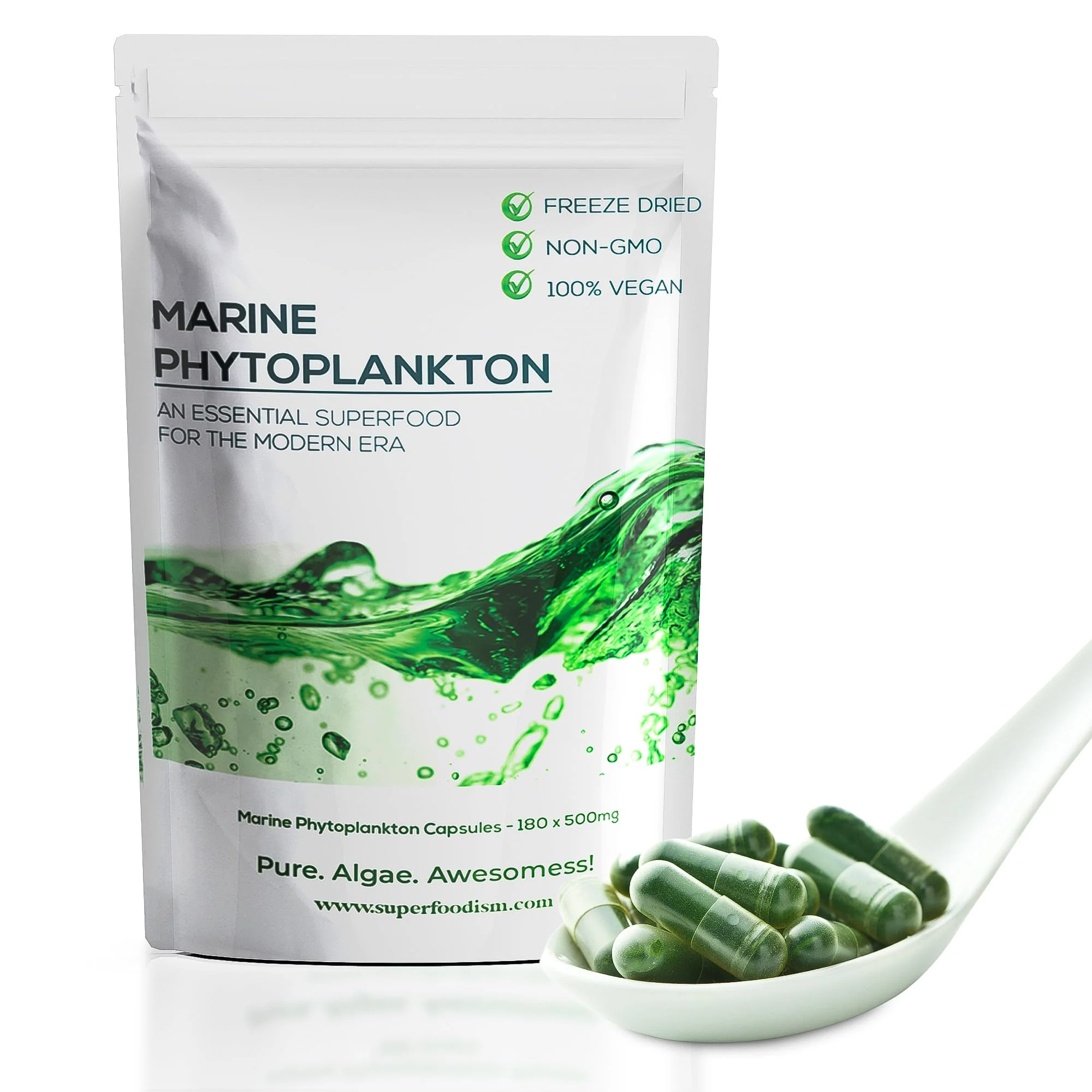 SuperFoodISM Marine Phytoplankton Supplement – Organic Vegan, Omega-3 EPA, 180 Capsules - Image 10