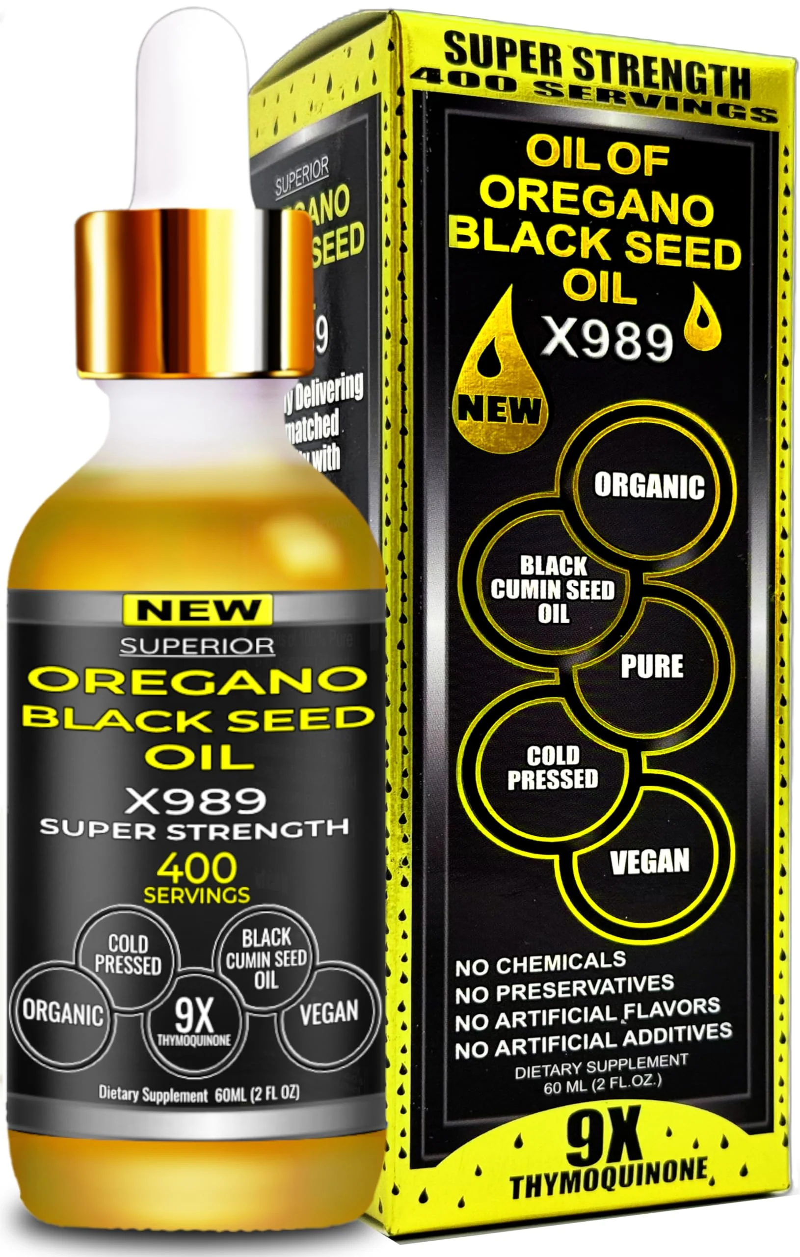 SUPERIOR FULVIC HUMIC X935 – Oil of Oregano with Black Seed Oil Drops, 400 Servings, 2-in-1 Organic Liquid - Image 9