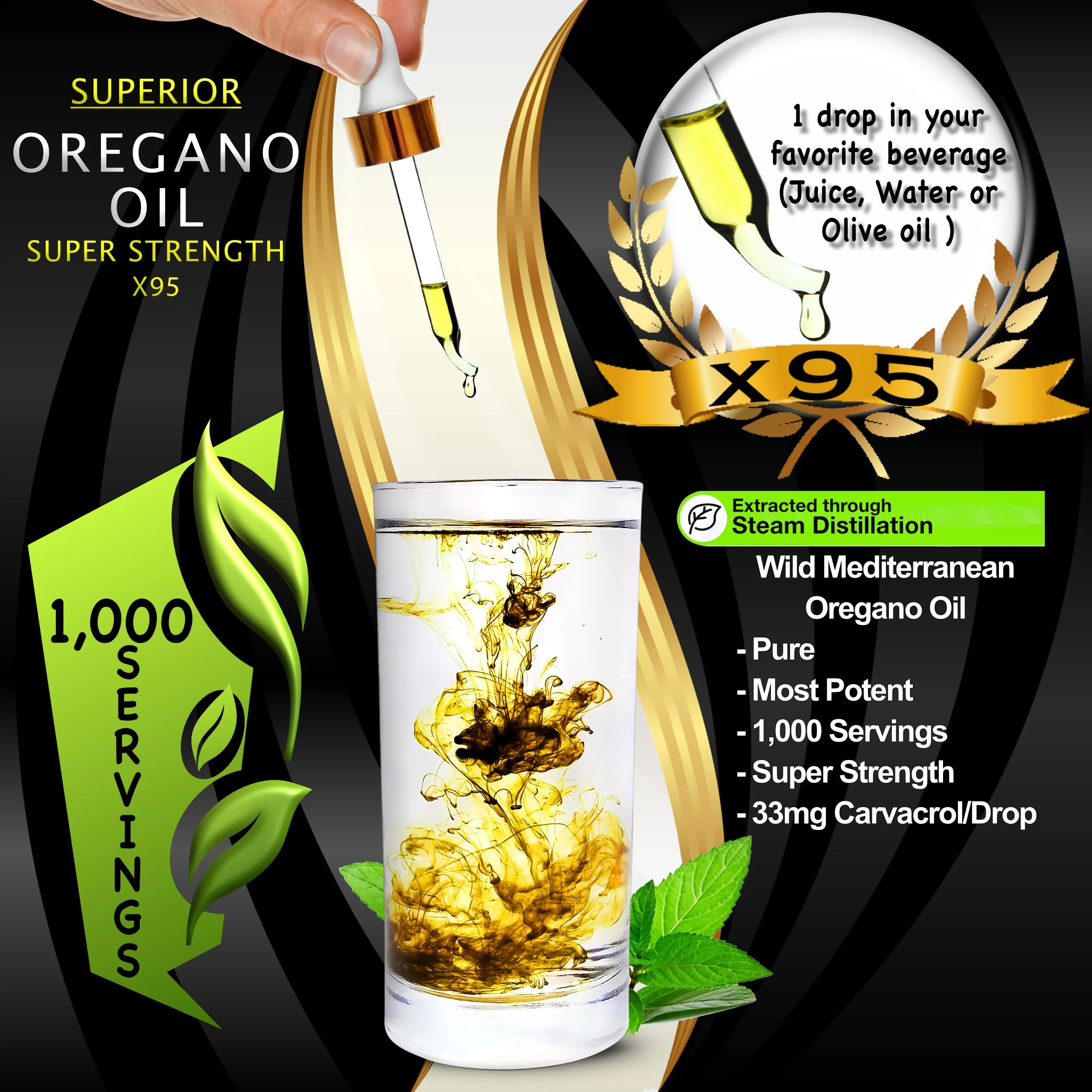 Superior Fulvic Humic X935 Organic Oregano Oil Drops – 1,000 Servings, 12-Month Supply - Image 11