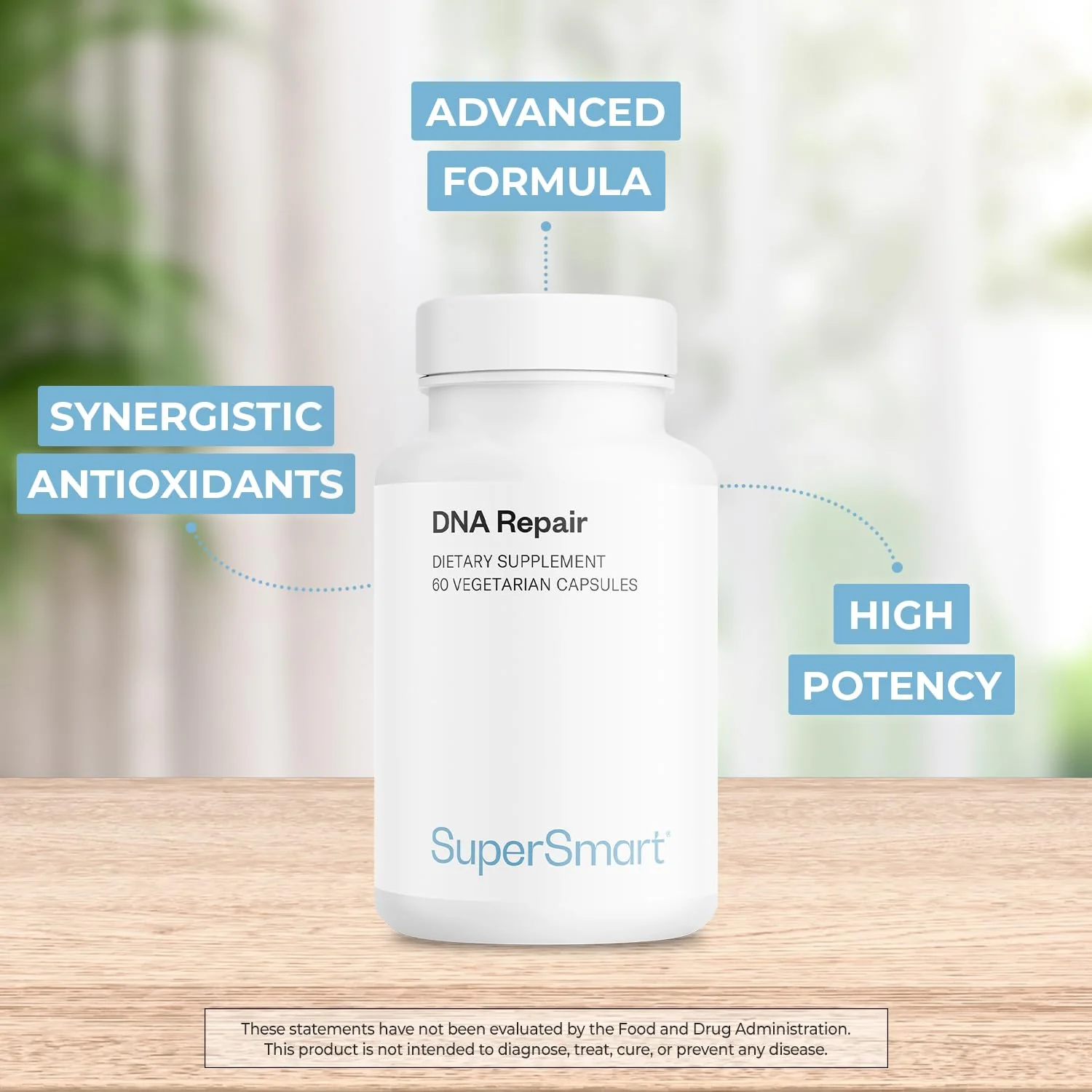 Supersmart DNA Repair (Advanced Formula) – AC-11, SOD Gliadins Complex, Sulforaphane Glucosinolate | 60 Vegetarian Capsules - Image 2
