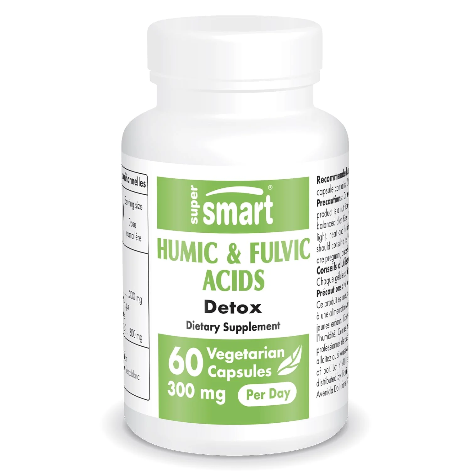 Supersmart Humic & Fulvic Acid Supplement 300mg Daily - 60 Veg Capsules