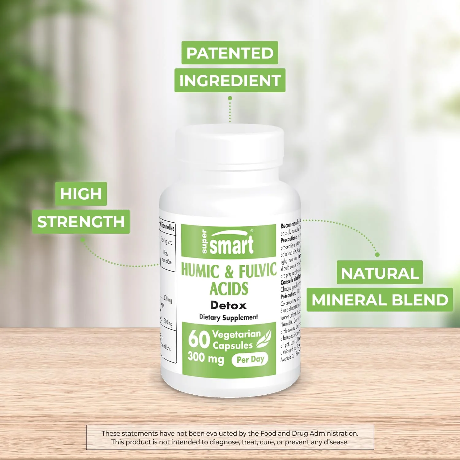 Supersmart Humic & Fulvic Acid Supplement 300mg Daily - 60 Veg Capsules - Image 2