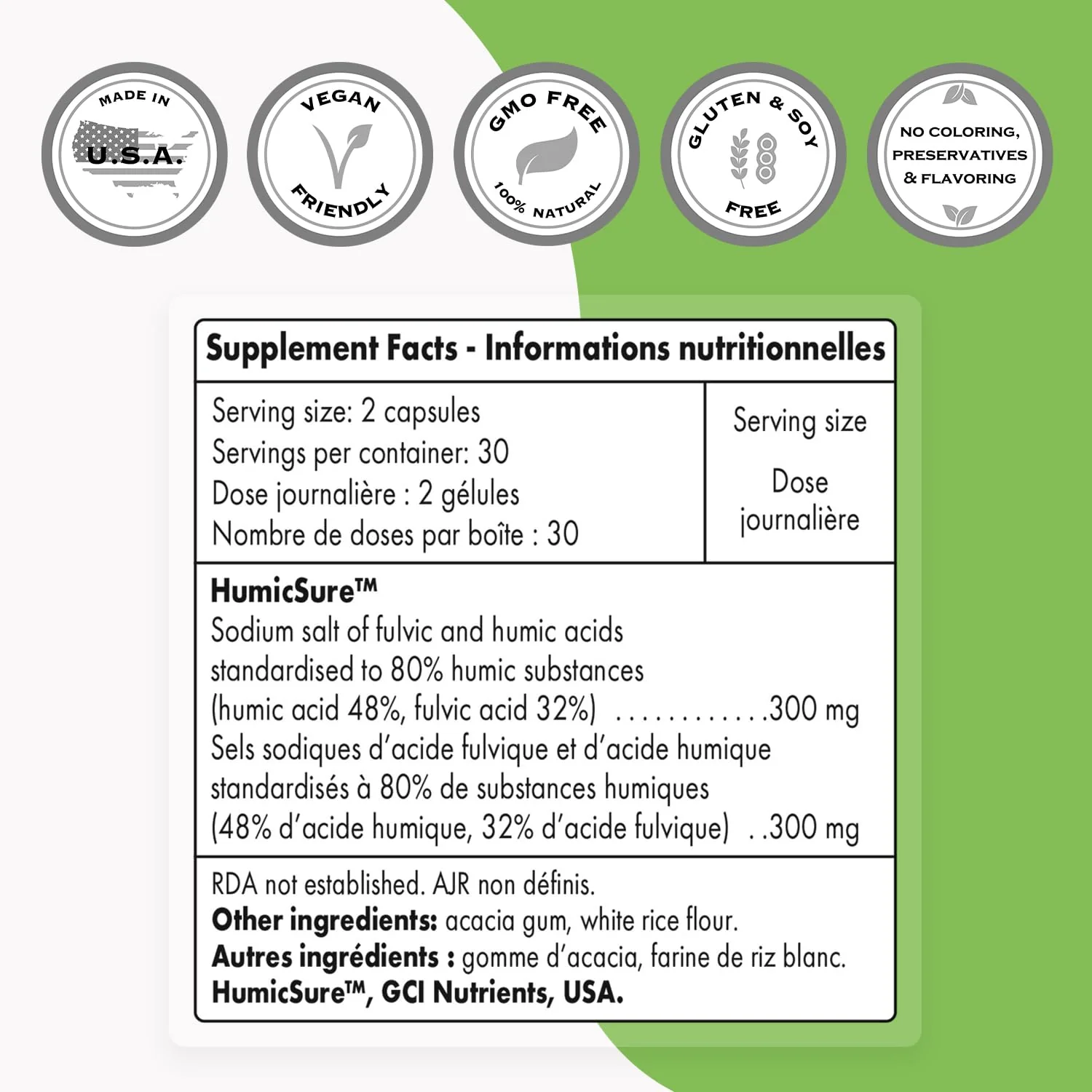 Supersmart Humic & Fulvic Acid Supplement 300mg Daily - 60 Veg Capsules - Image 3