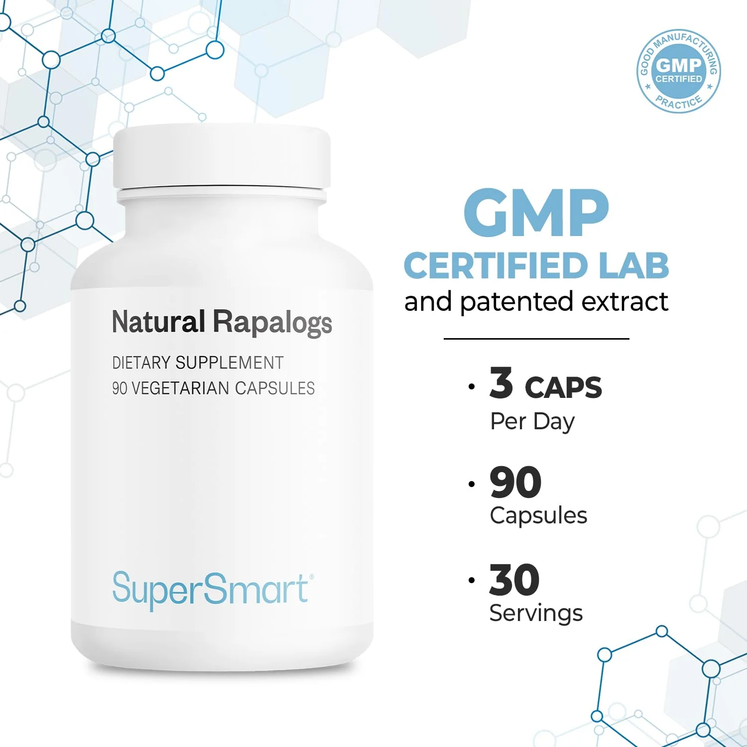 Supersmart Natural Rapalogs (90 Veg Caps) – Meriva, EGCG, Trans-Resveratrol - Image 4