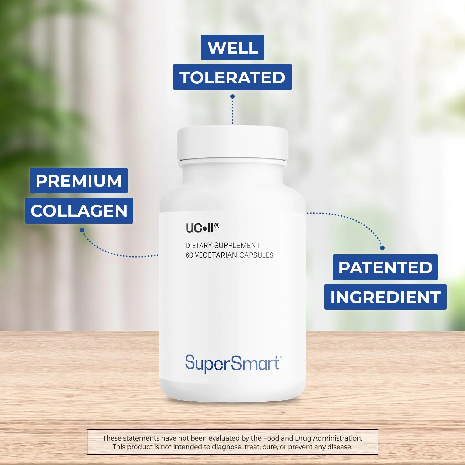 Supersmart UC-II Supplement – 40 mg/Day Undenatured Type II Collagen | Non-GMO, Gluten Free | 60 Vegetarian Capsules - Image 3