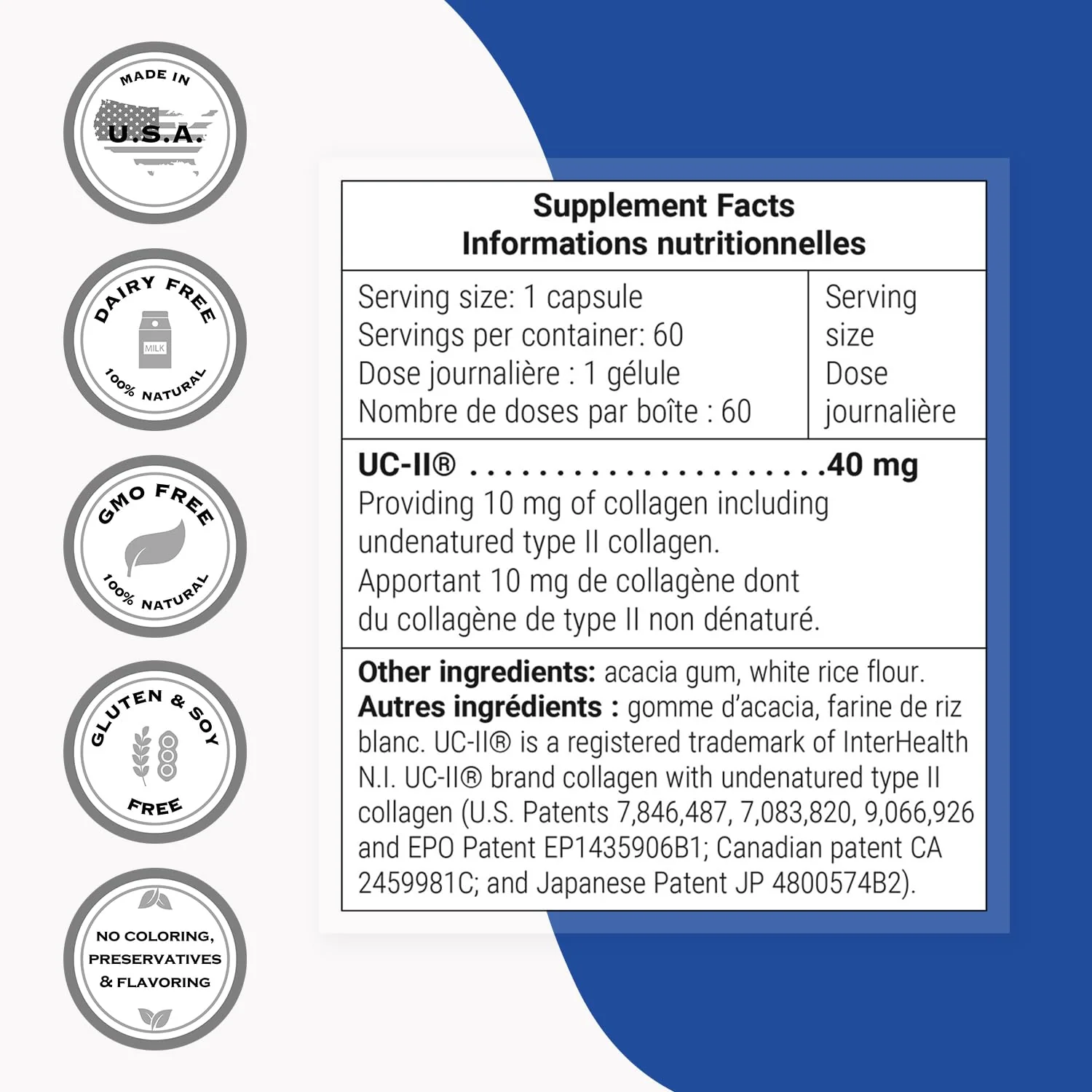 Supersmart UC-II Supplement – 40 mg/Day Undenatured Type II Collagen | Non-GMO, Gluten Free | 60 Vegetarian Capsules - Image 4