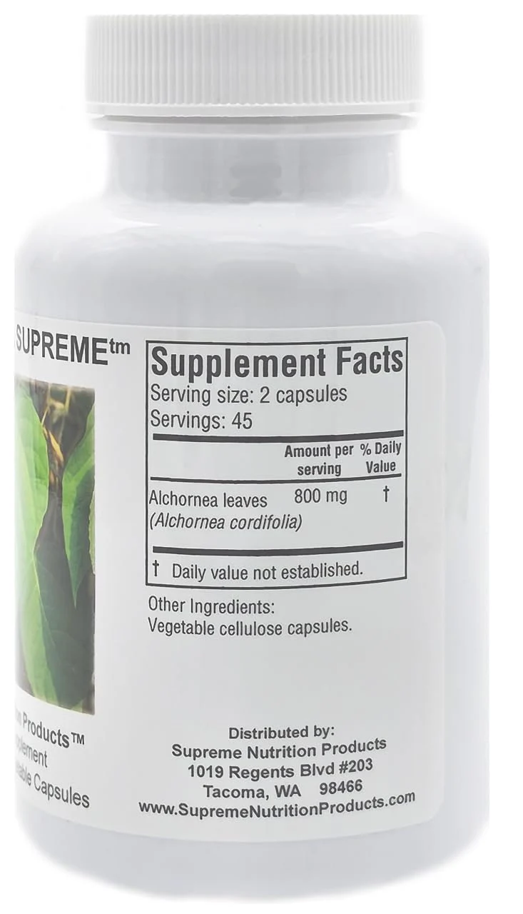 Supreme Nutrition Alchornea Supreme – 90 Pure Alchornea Leaf Vegetarian Capsules - Image 3