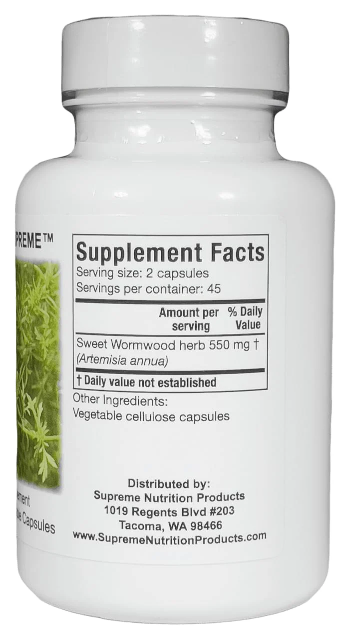 Supreme Nutrition Artemisia Supreme – 2x90 Vegetarian Capsules (Sweet Wormwood) - Image 3