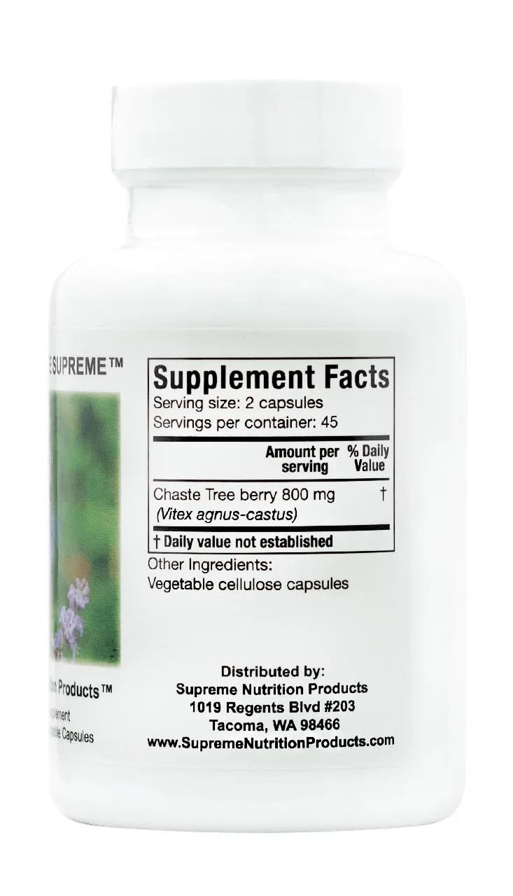Supreme Nutrition Chaste Tree Supreme Vitex 90 Veg Capsules - Pack of 2 - Image 3