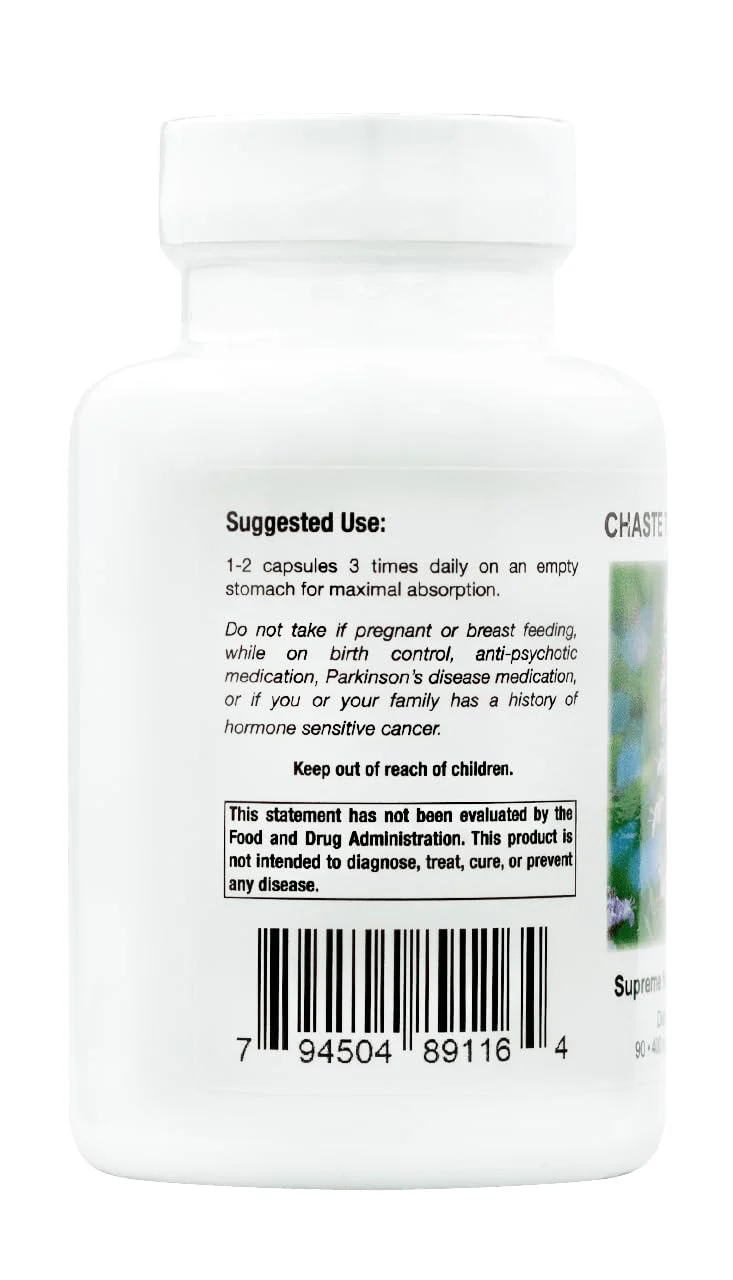 Supreme Nutrition Chaste Tree Supreme Vitex 90 Veg Capsules - Pack of 2 - Image 4