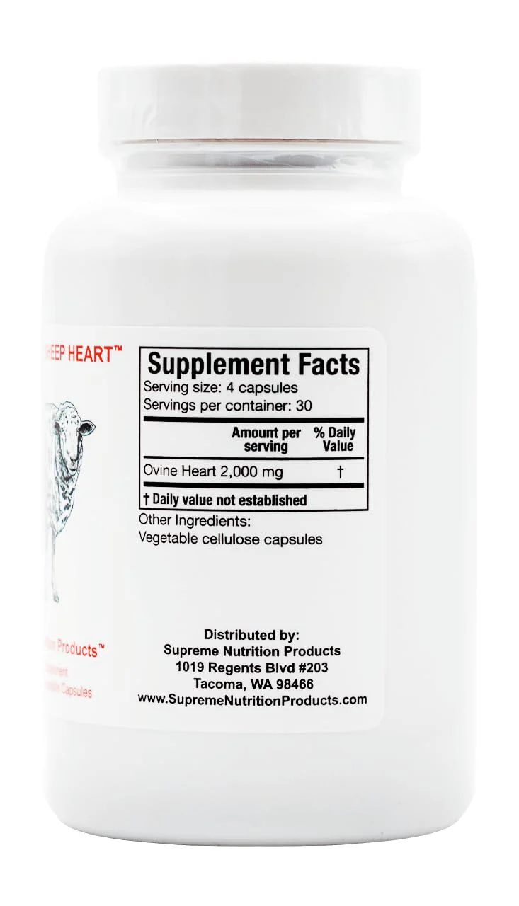 Supreme Nutrition Grass-Fed Sheep Heart Capsules – 120 Ovine Heart (Pack of 2) - Image 2