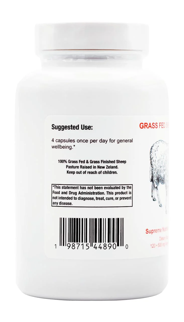 Supreme Nutrition Grass-Fed Sheep Heart Capsules – 120 Ovine Heart (Pack of 2) - Image 3