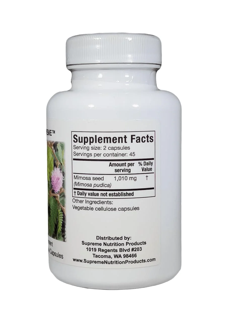 Supreme Nutrition Mimosa Supreme – 2-Pack, 90 Pure Mimosa Pudica Seed Capsules - Image 3