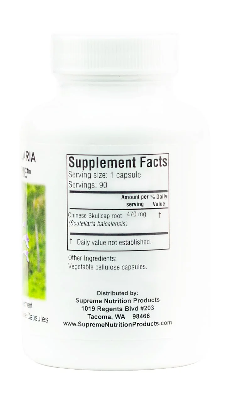 Supreme Nutrition Scutellaria Supreme – 90 Pure Chinese Skullcap Root Vegetarian Capsules (Pack of 2) - Image 3