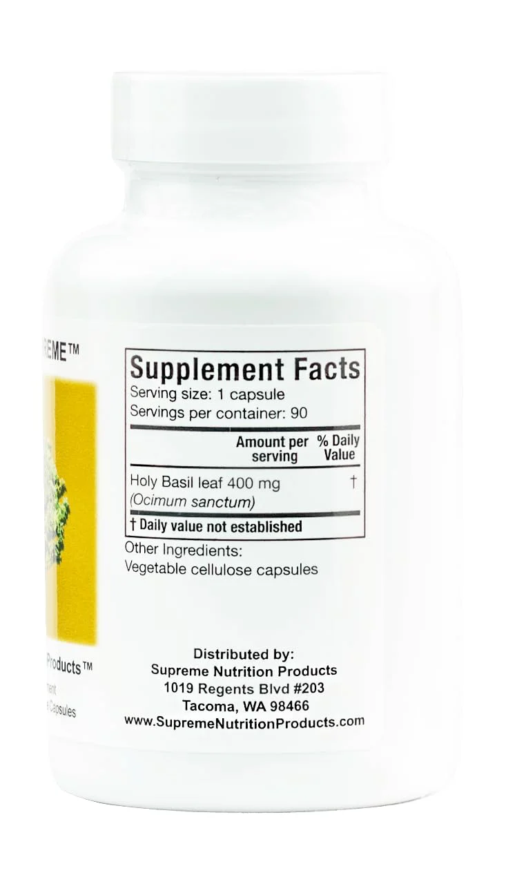 Supreme Nutrition Tulsi Supreme – Holy Basil Capsules 90 Vegetarian Capsules Pack of 2 - Image 3