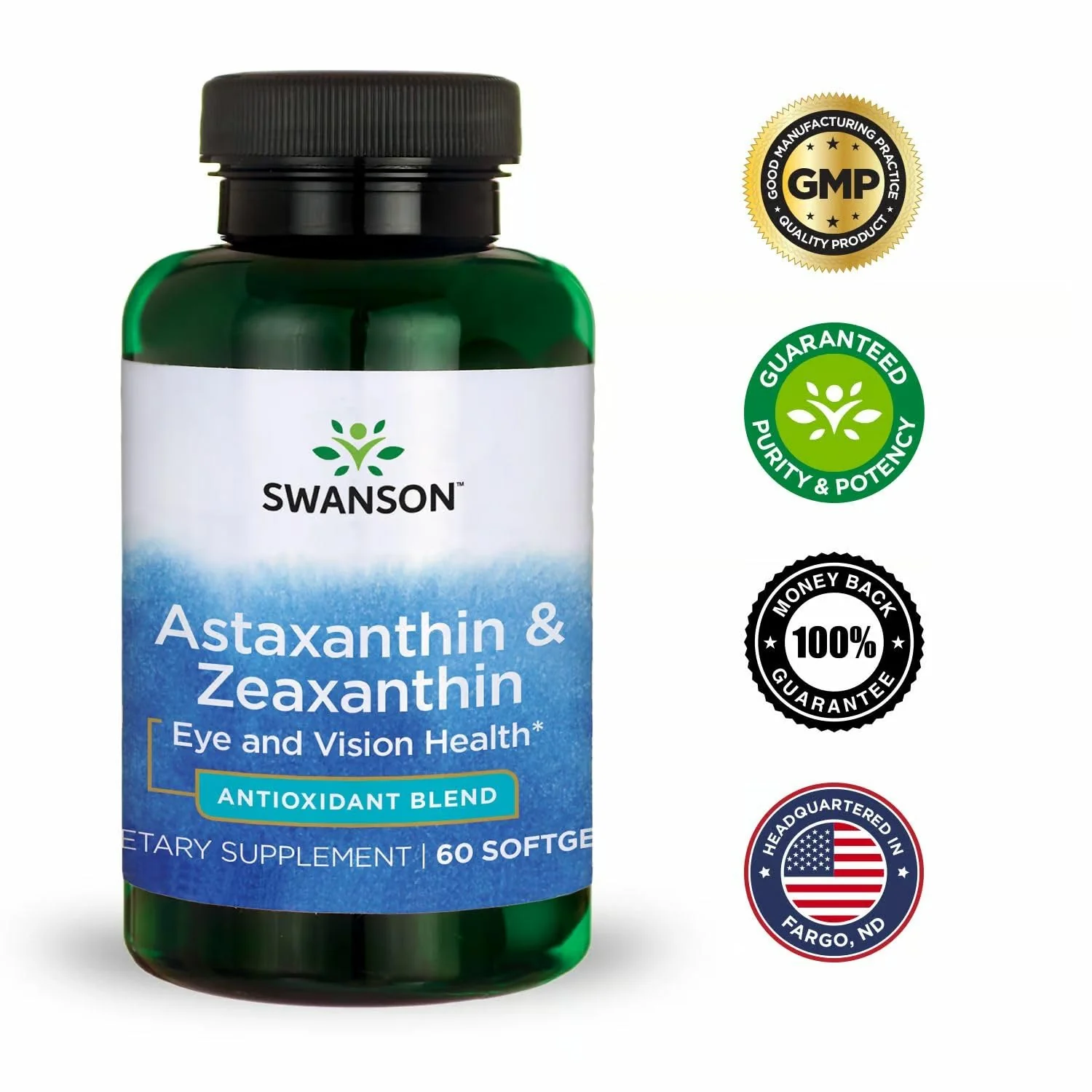 Swanson Astaxanthin & Zeaxanthin Eye Health - Vision & Skin Support (60 Softgels, 3-Pack) - Image 7