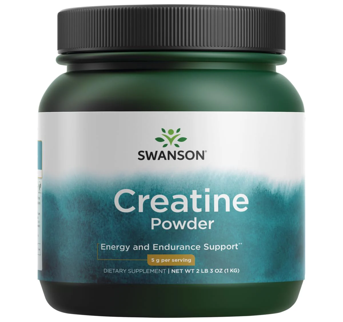Swanson Creatine Monohydrate Powder – Micronized, 5g Serving, 1kg (200 Servings)
