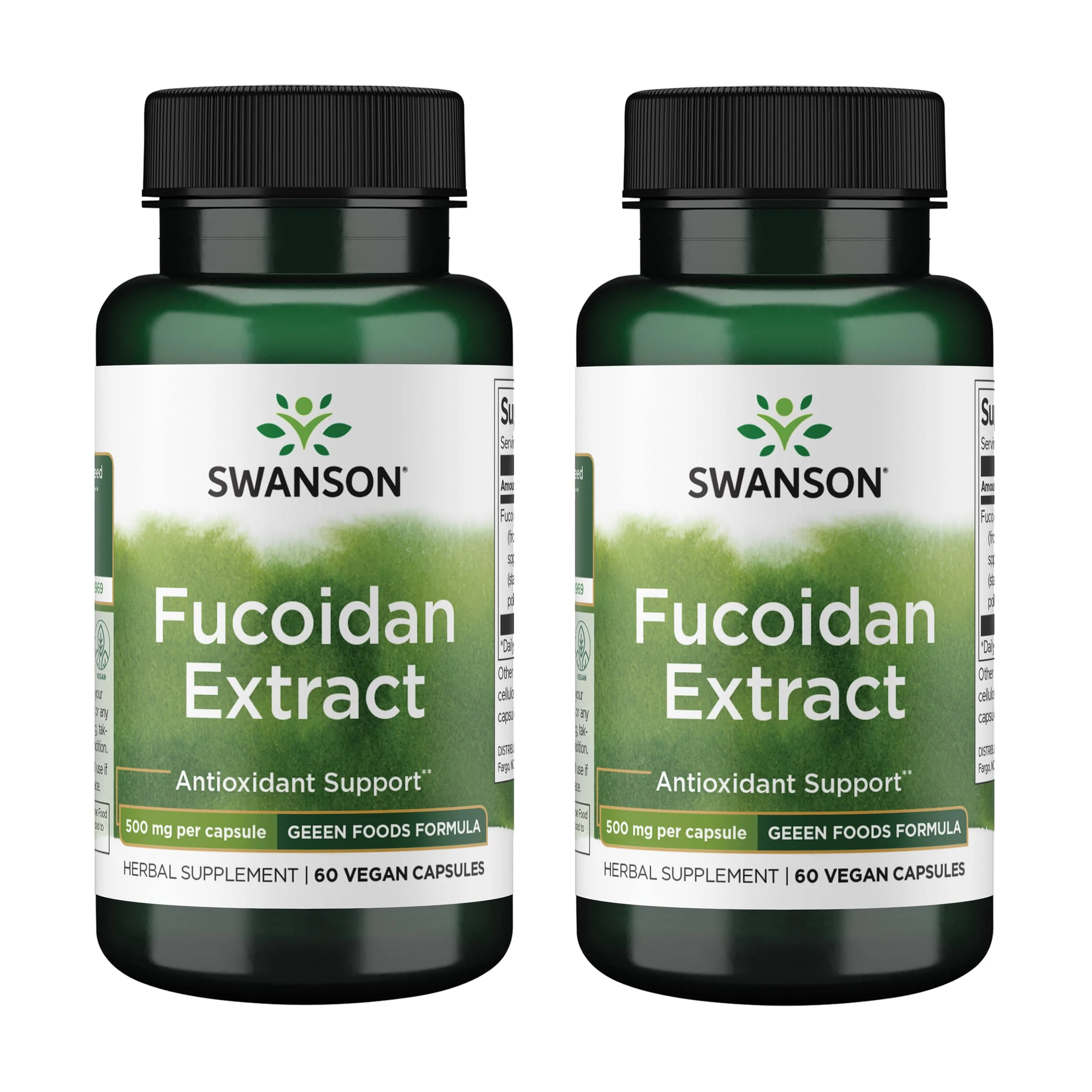 Swanson Fucoidan Extract 500mg - Immune Support (60 Veggie Caps) 2 Pack